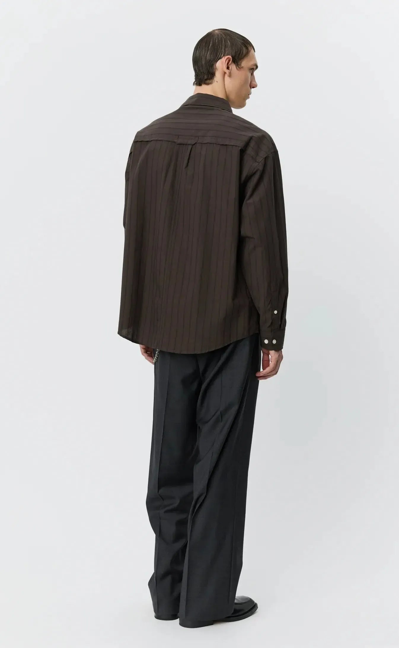 Essay Shirt - Dark Brown Triple Stripe-mfpen-W2 Store