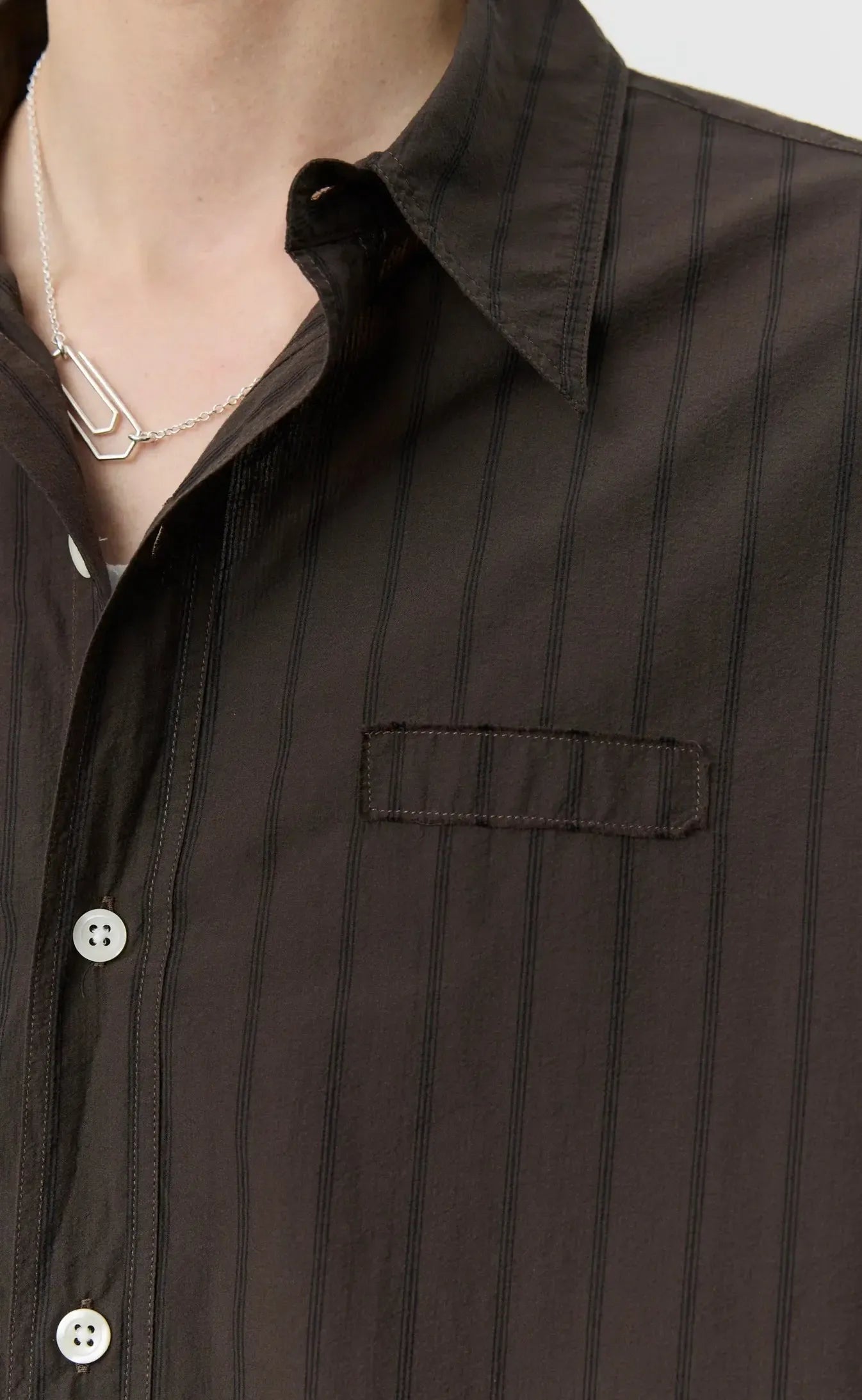 Essay Shirt - Dark Brown Triple Stripe-mfpen-W2 Store