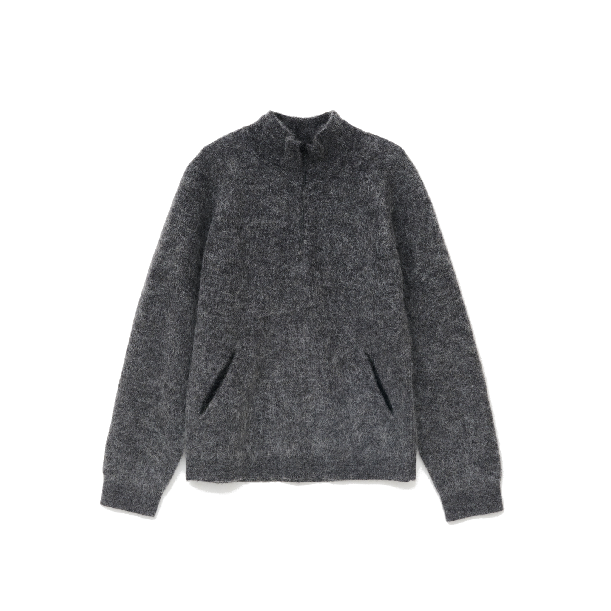 Essence Mohair Mixed Knit Top - Dark Grey-Hiking Patrol-W2 Store