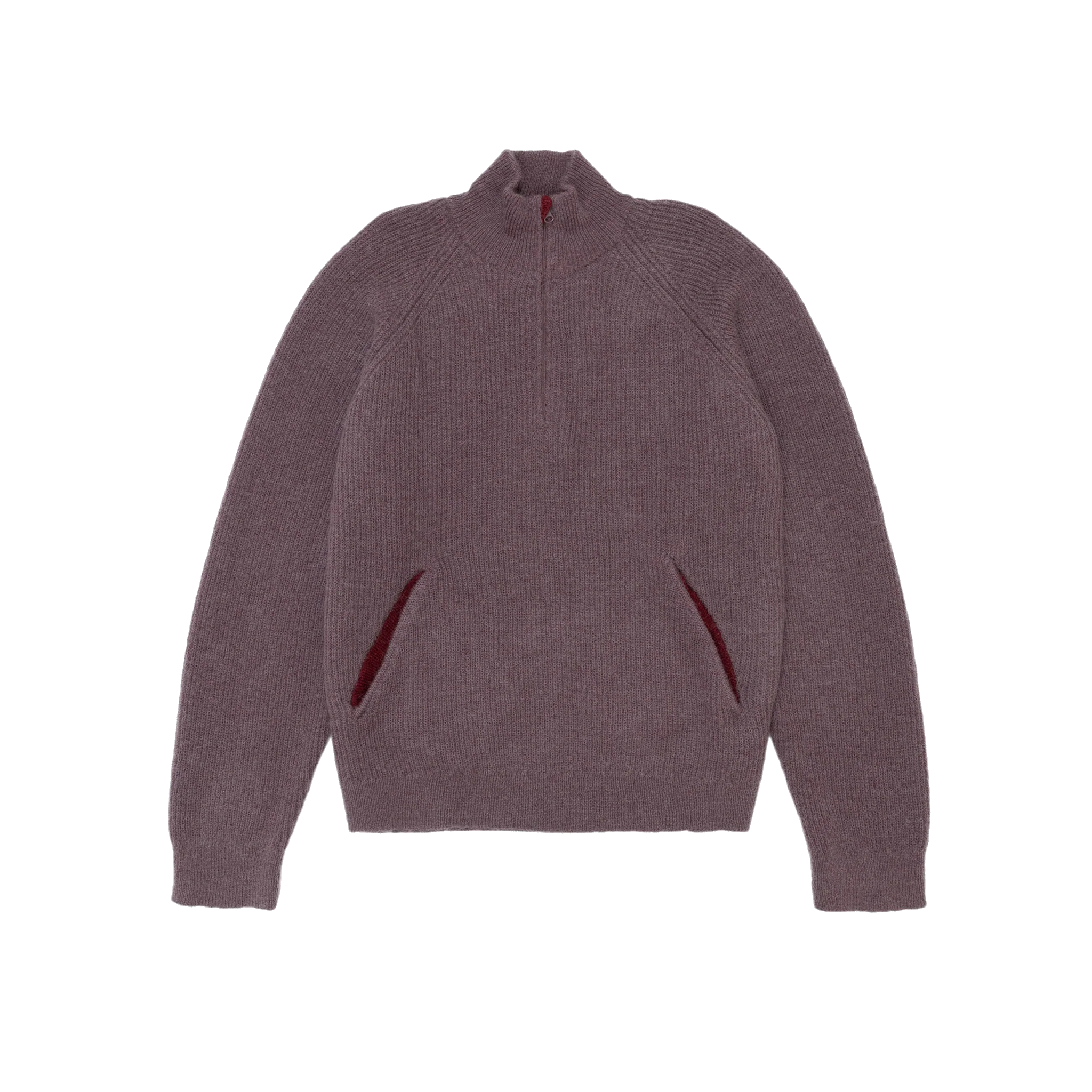 Essence Mohair Mixed Knit Top - Maroon-Hiking Patrol-W2 Store