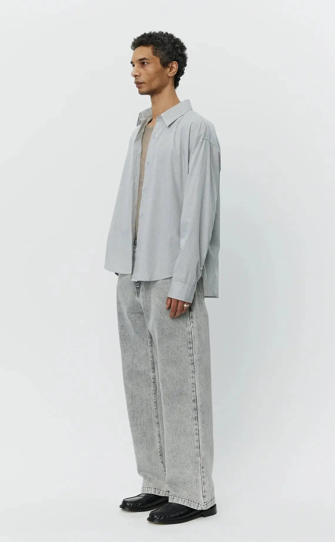 Exact Shirt - Grey Microcheck-mfpen-W2 Store