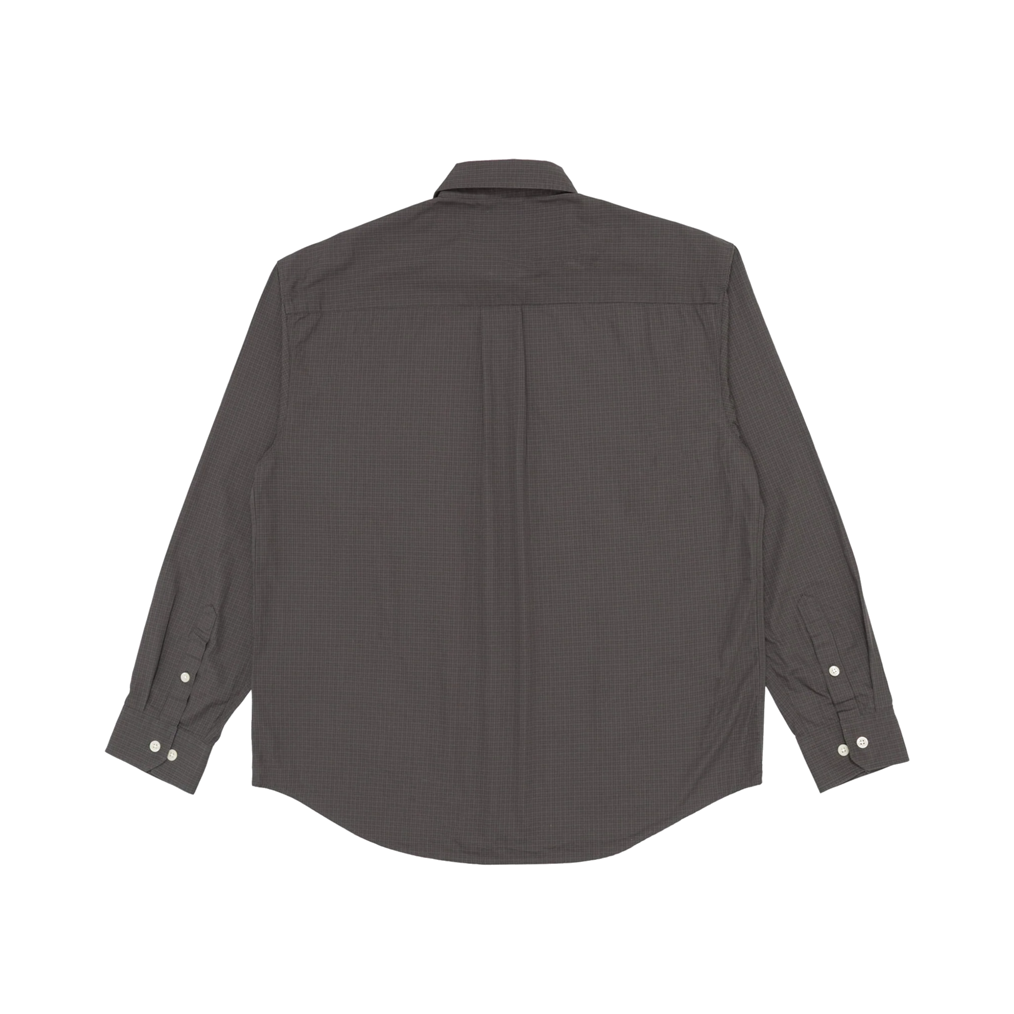 Executive Shirt - Mushroom Micro Check Poplin-mfpen-W2 Store