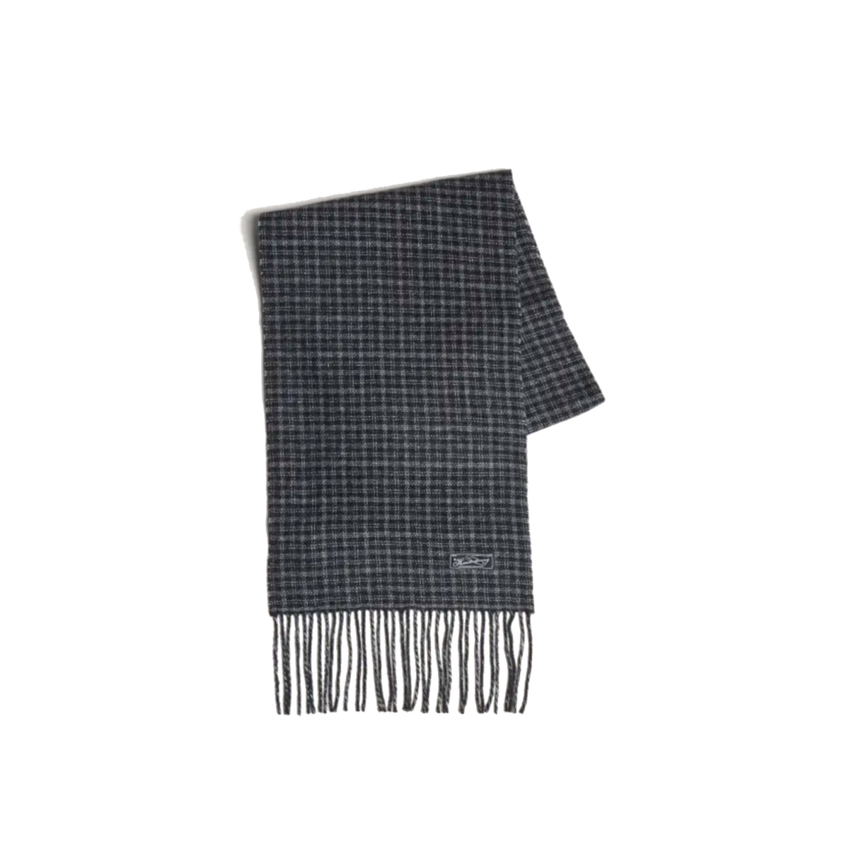 Facade Fringe Scarf - Charcoal Fence Check-mfpen-W2 Store