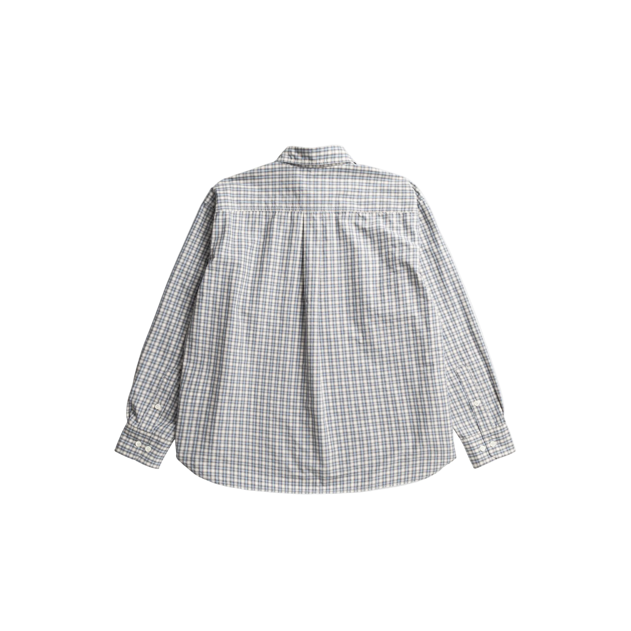 Falster Fine Check Oversize Shirt - Cerulean-Norse Projects-W2 Store