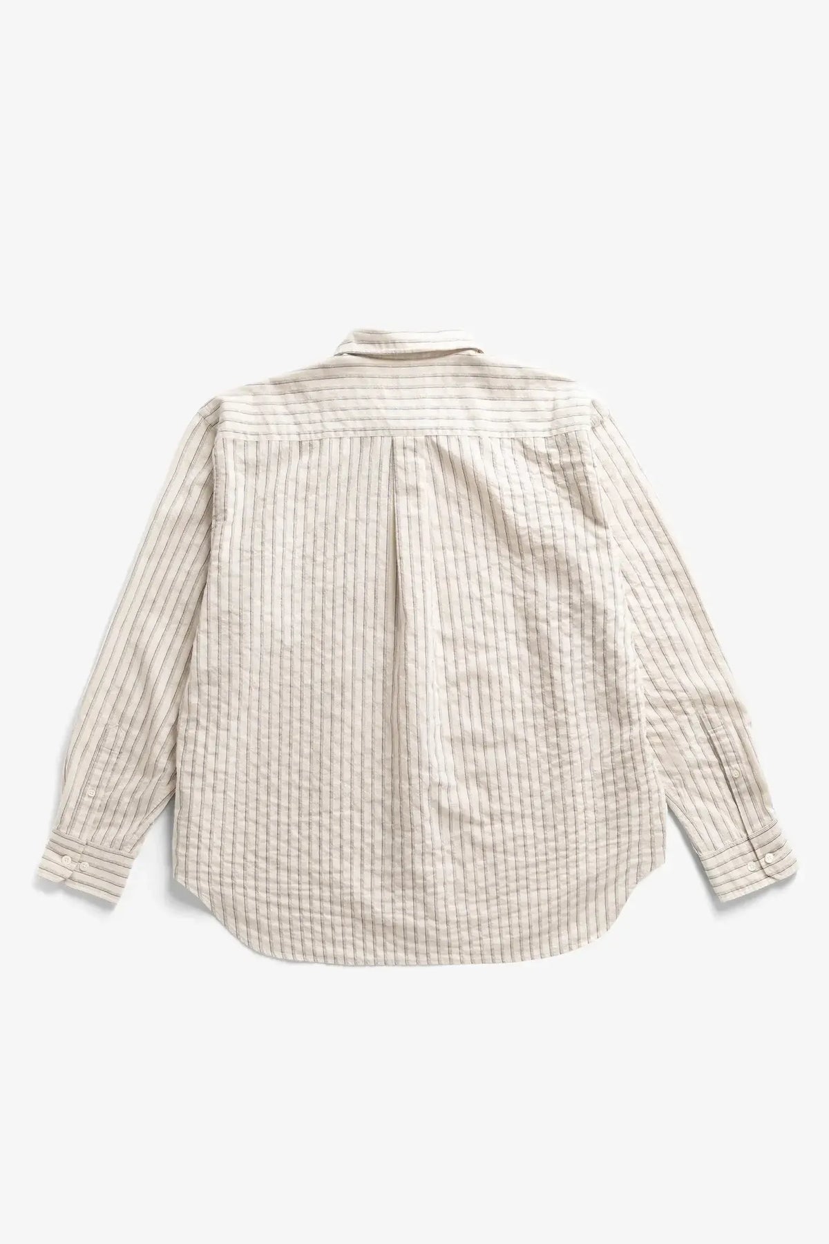 Falster Stripe Oversized Shirt - Natural Ecru-Norse Projects-W2 Store