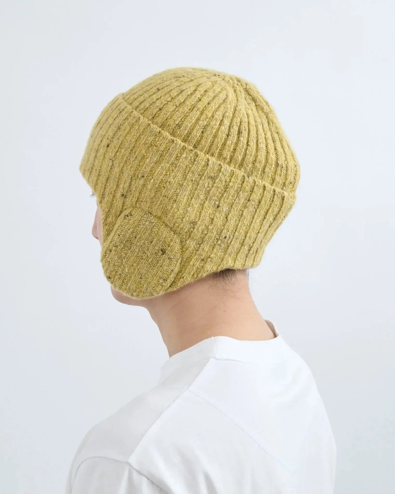 Flap Beanie - Speckled Mustard-Sage Nation-W2 Store