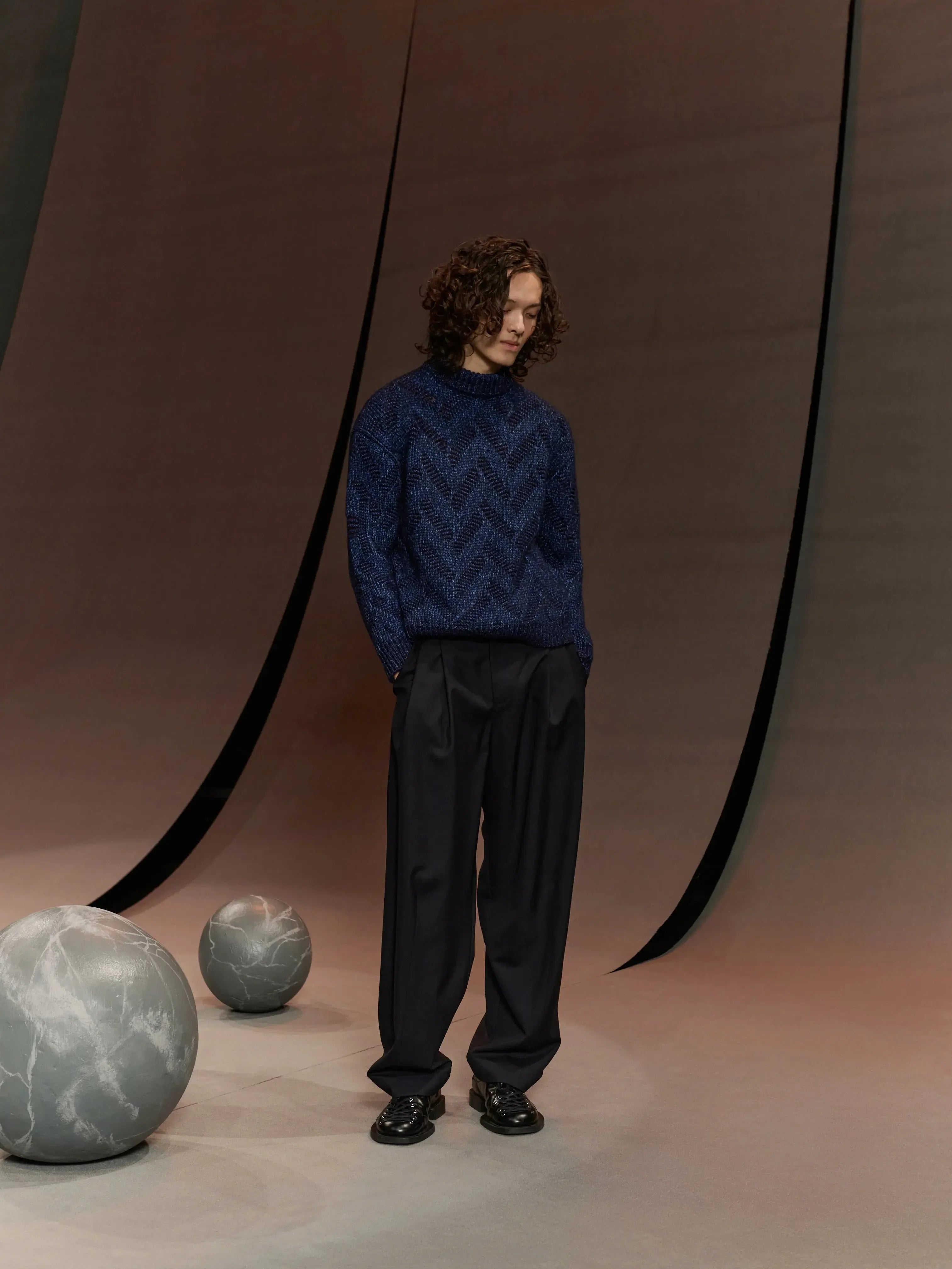 Flat Knitted Crewneck - Flat Navy-Henrik Vibskov-W2 Store