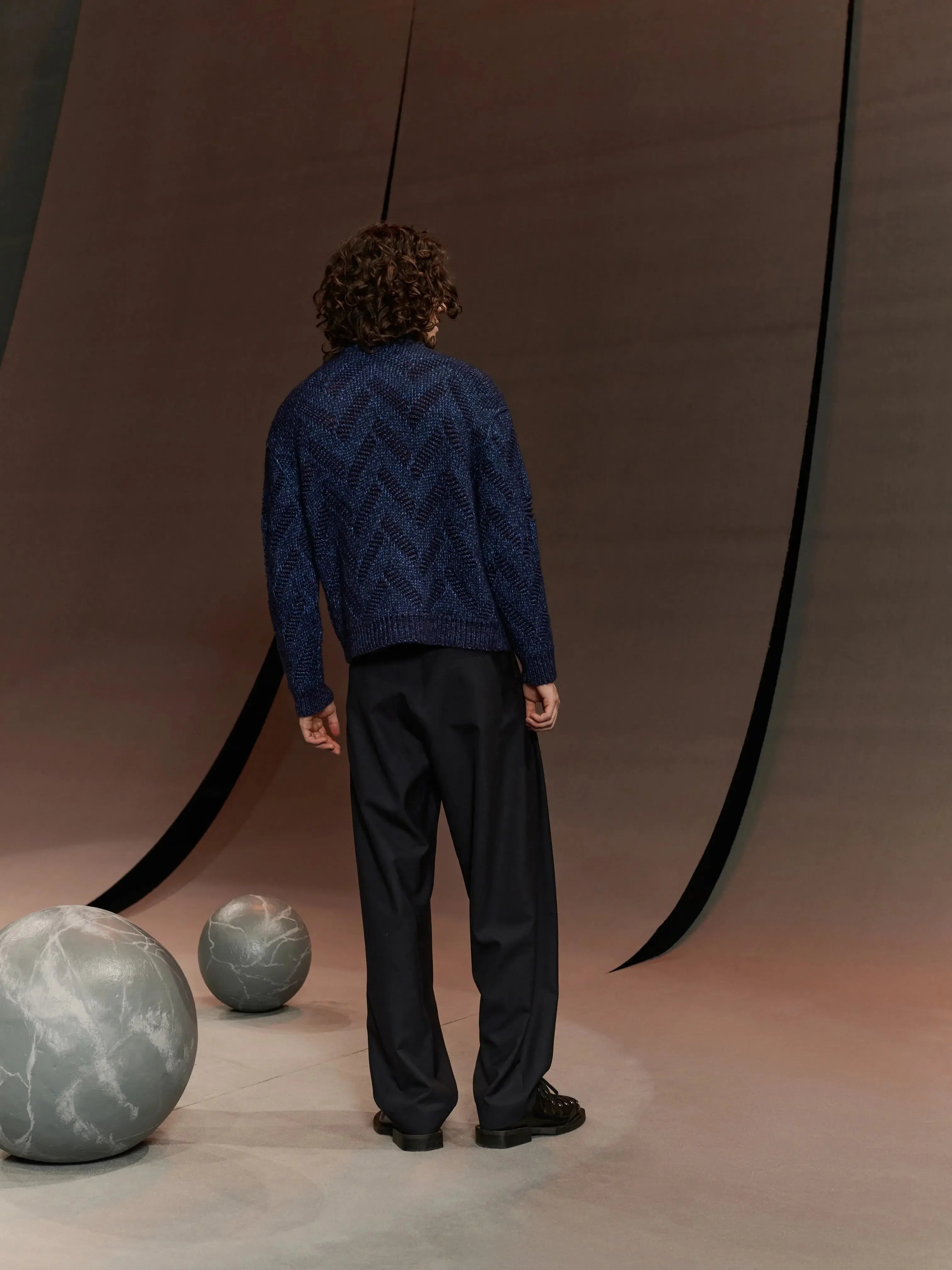 Flat Knitted Crewneck - Flat Navy-Henrik Vibskov-W2 Store