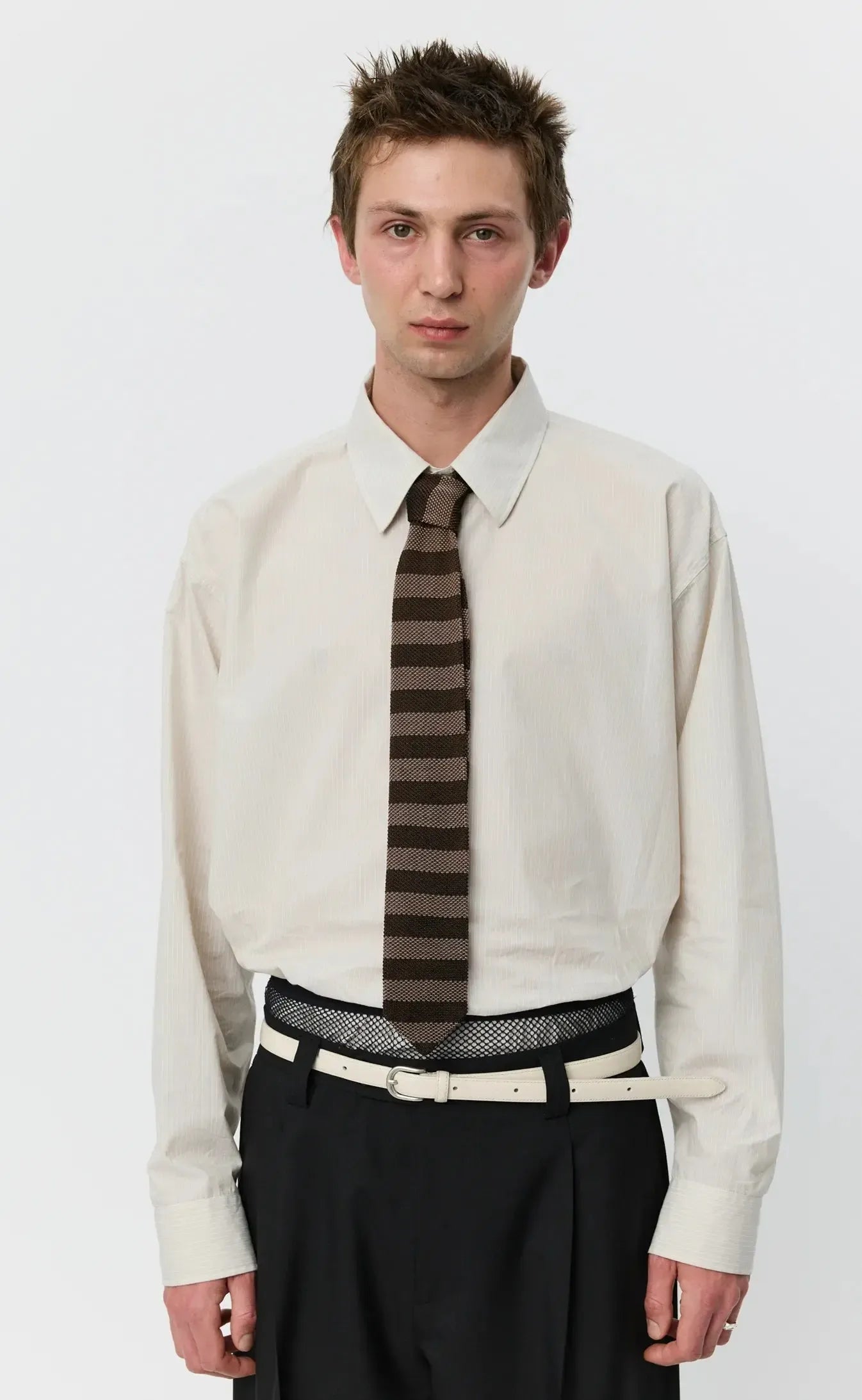 Formal Tie - Brown Candy Stripe-mfpen-W2 Store