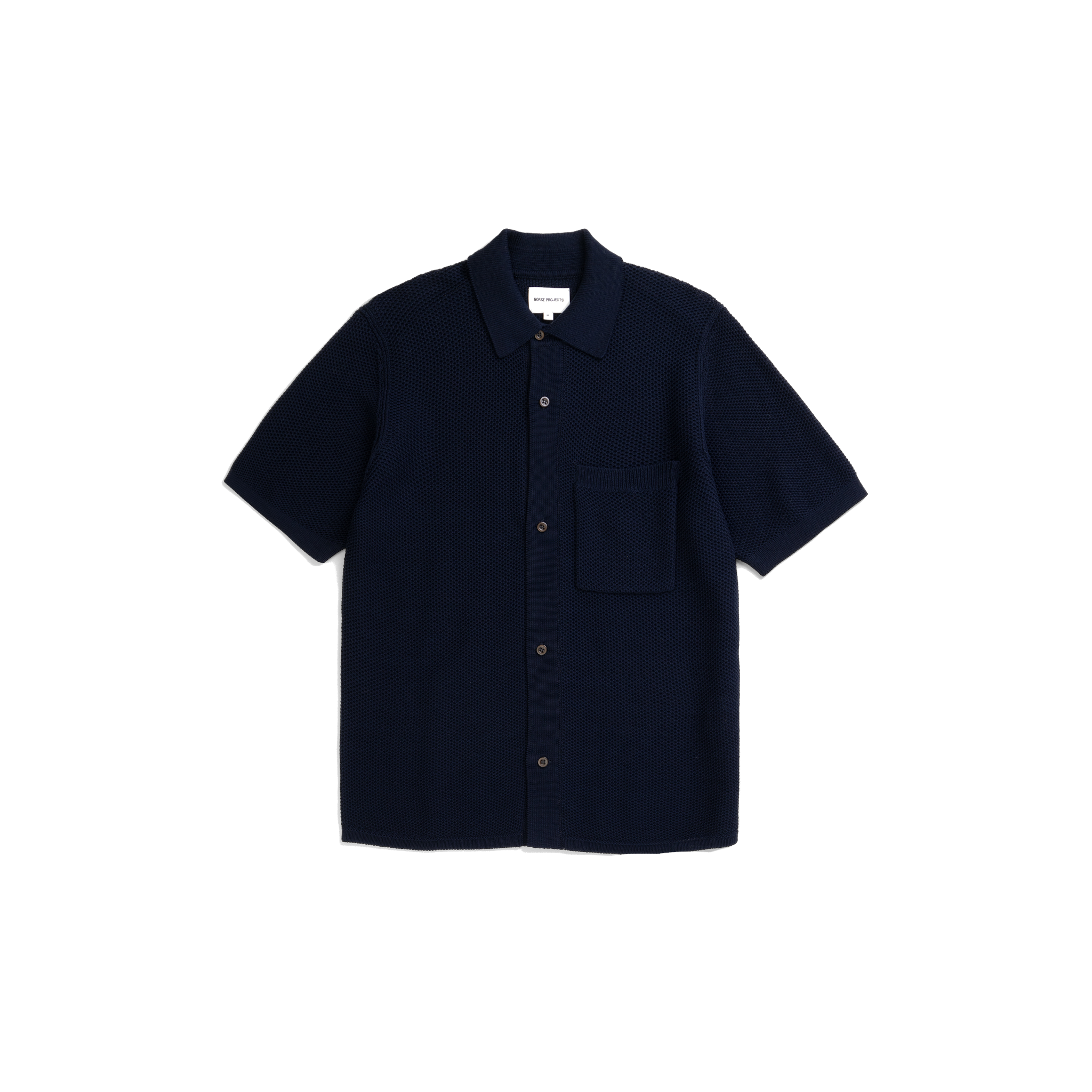 Fredensborg Mercerised Cotton Knitted Shirt - Dark Navy-Norse Projects-W2 Store