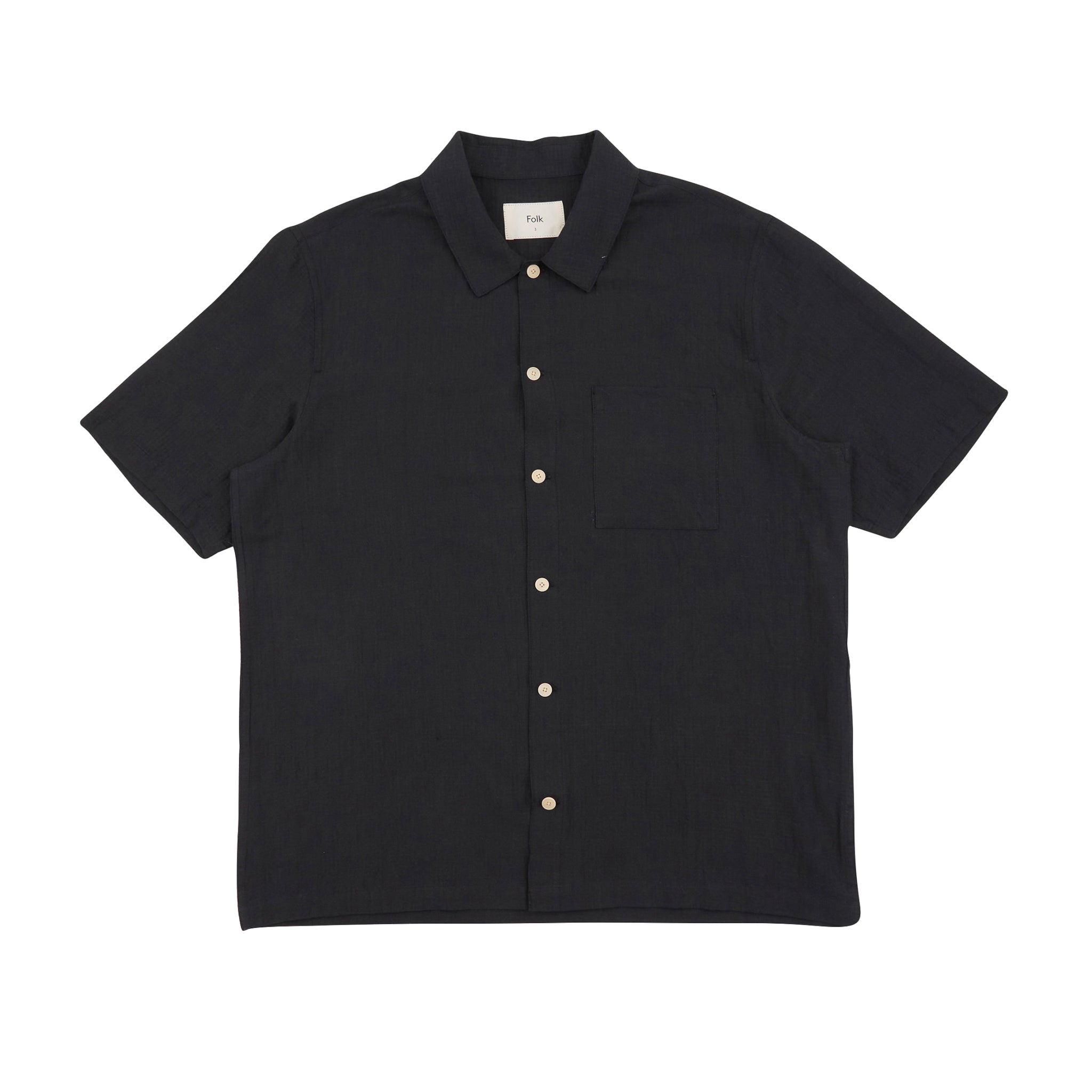 Gabe Shirt - Black Linen Grid-Folk-W2 Store