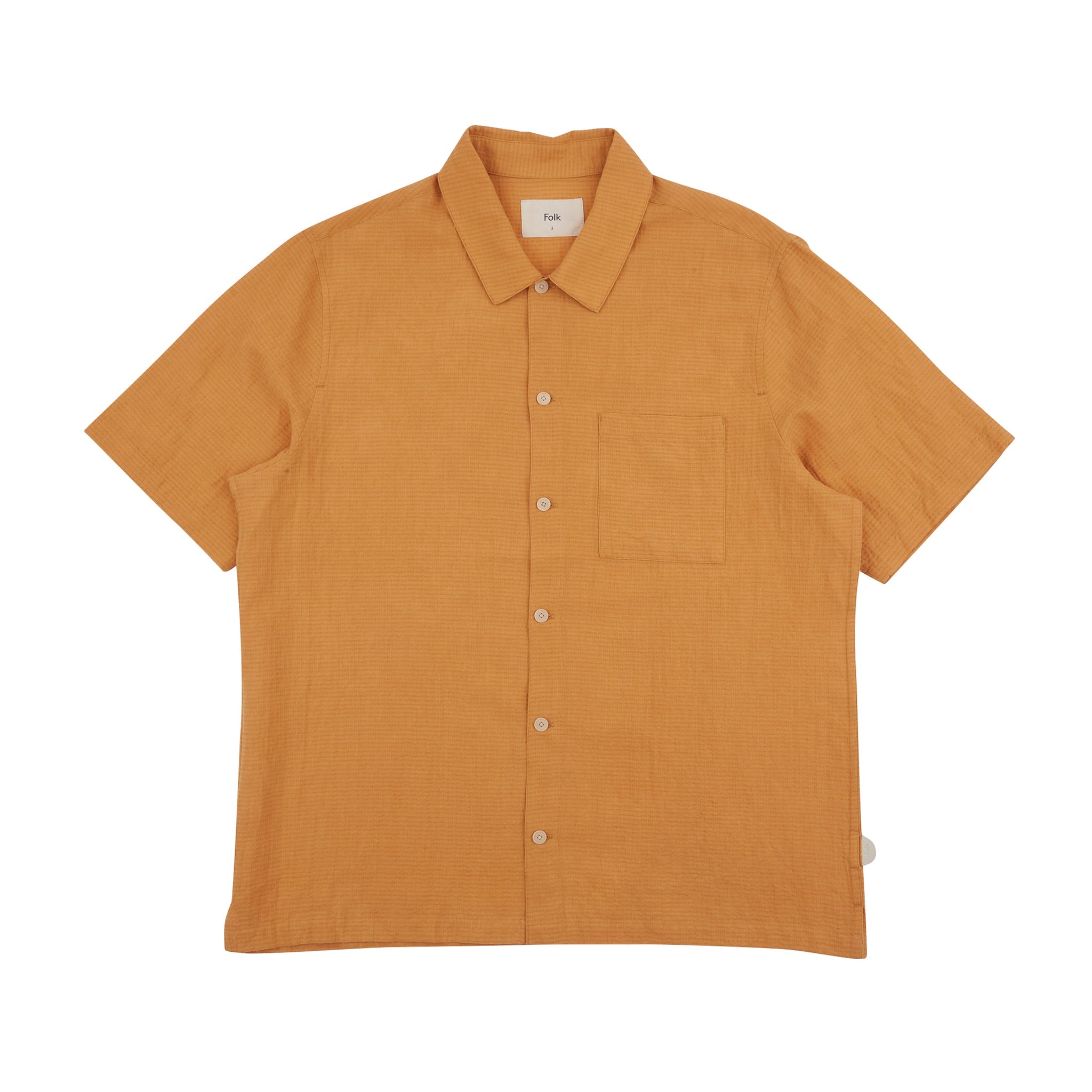 Gabe Shirt - Ochre Linen Grid-Folk-W2 Store
