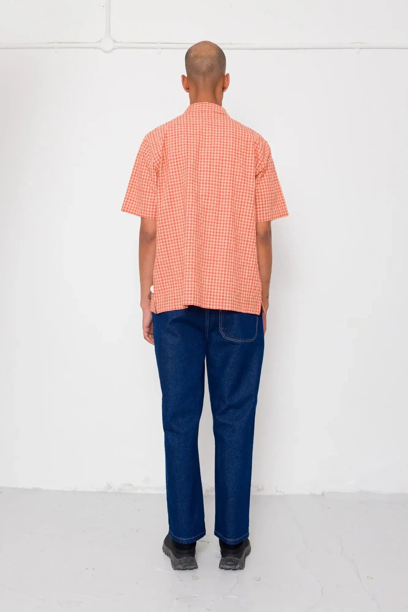 Gabe Shirt - Red Oxide Textured Check-Folk-W2 Store