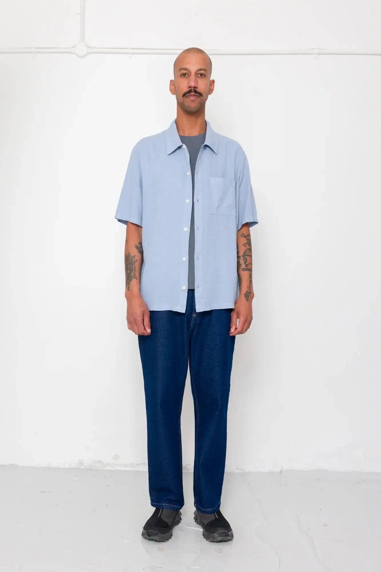 Gabe Shirt - Soft Blue-Folk-W2 Store