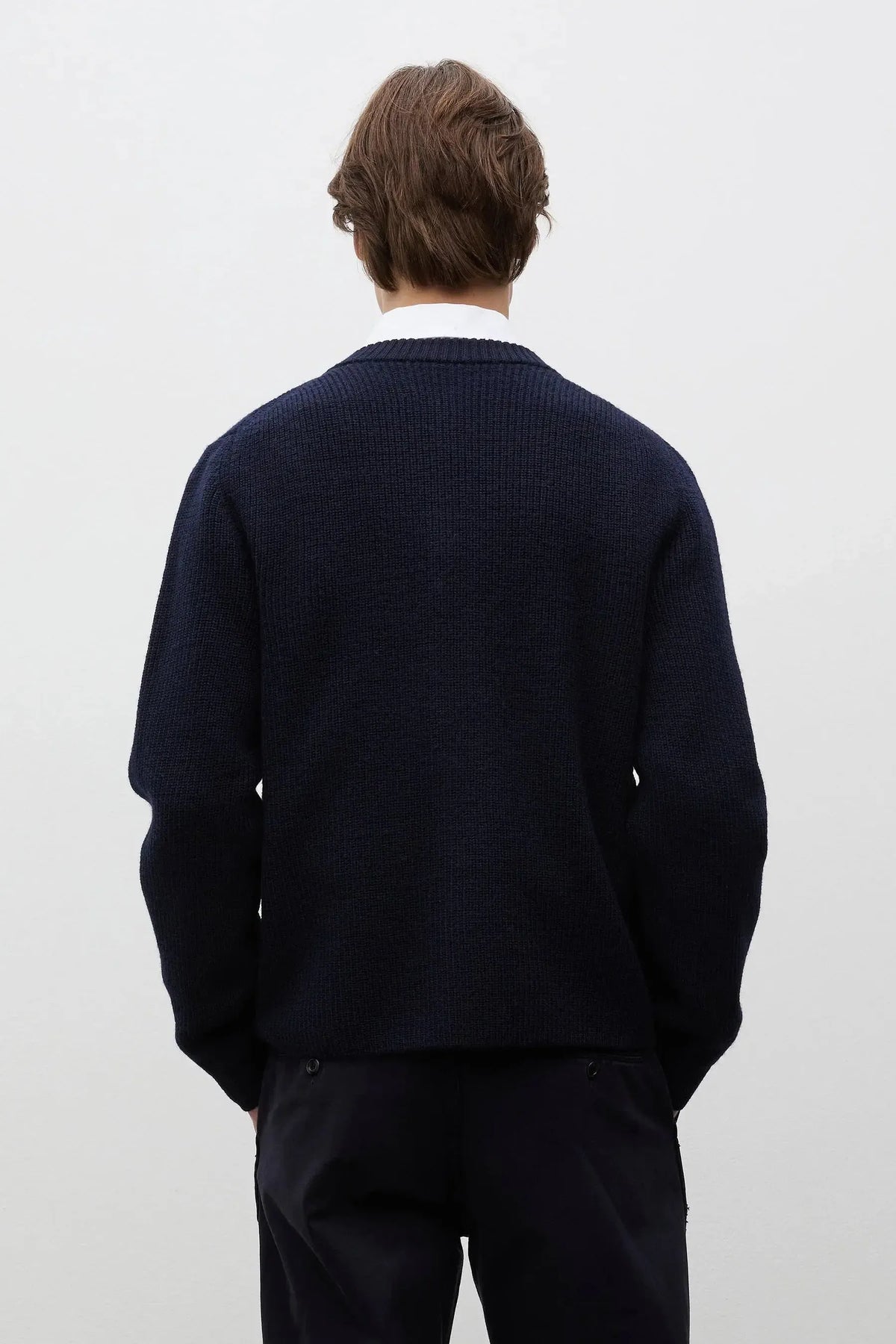Gullverket Cotton Wool Rib Cardigan - Dark Navy-Norse Projects-W2 Store