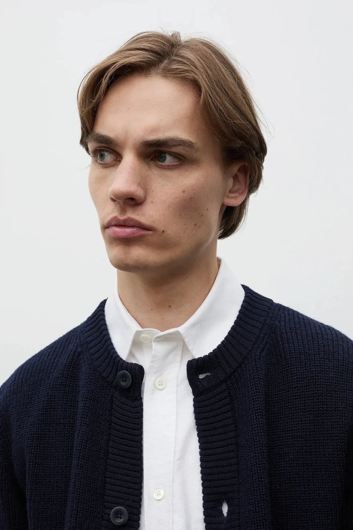 Gullverket Cotton Wool Rib Cardigan - Dark Navy-Norse Projects-W2 Store