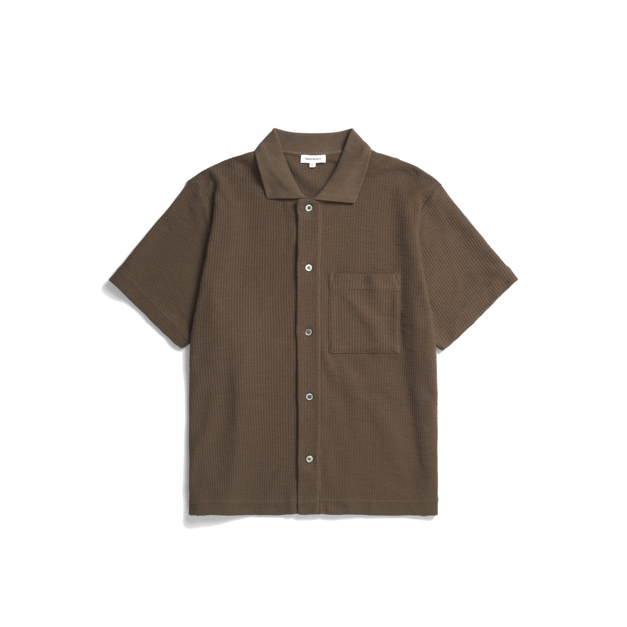 Gustav Crochet Jersey Shirt - Chestnut-Norse Projects-W2 Store