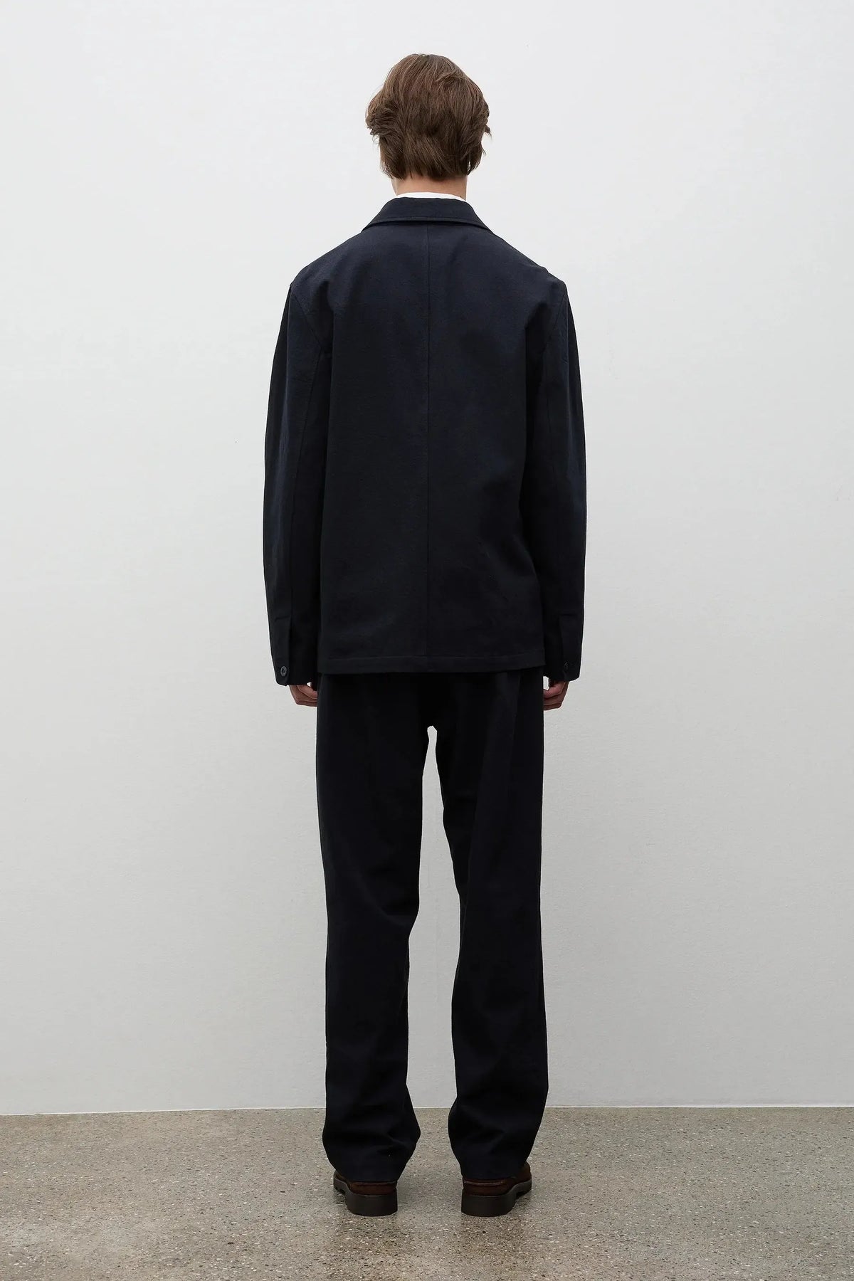 Hengifoss High Waist Cotton Wool Twill Trouser - Dark Navy-Norse Projects-W2 Store