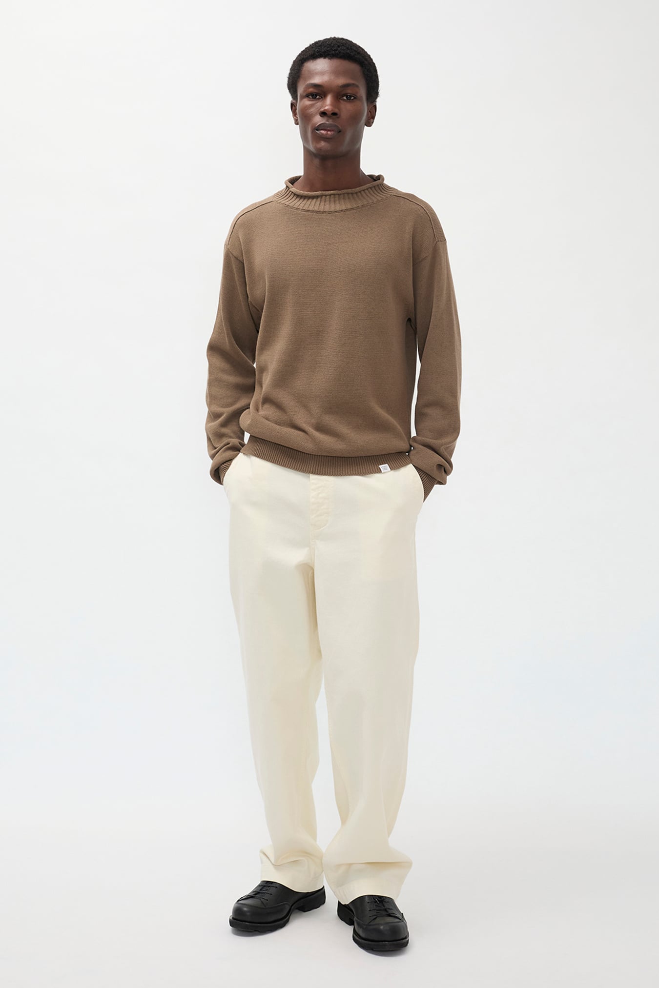 Hengifoss High Waist Heavy Twill Trouser - Natural Ecru-Norse Projects-W2 Store