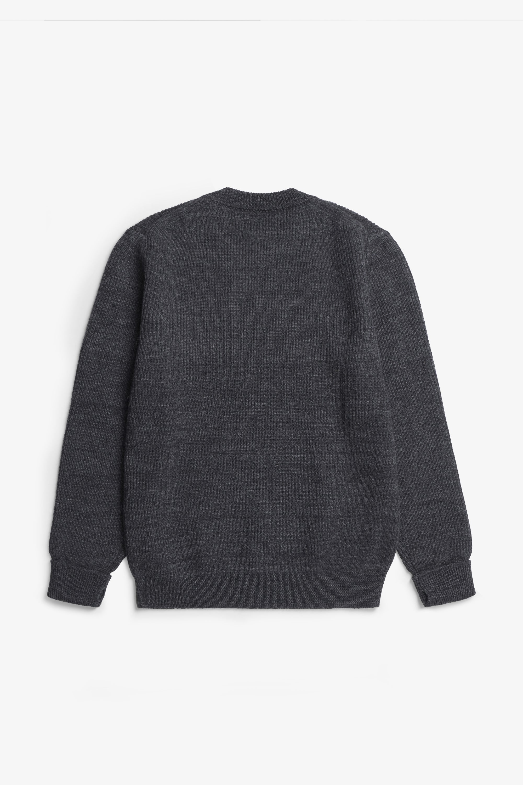 Henning Cotton Wool Rib Sweater - Dark Grey Melange-Norse Projects-W2 Store