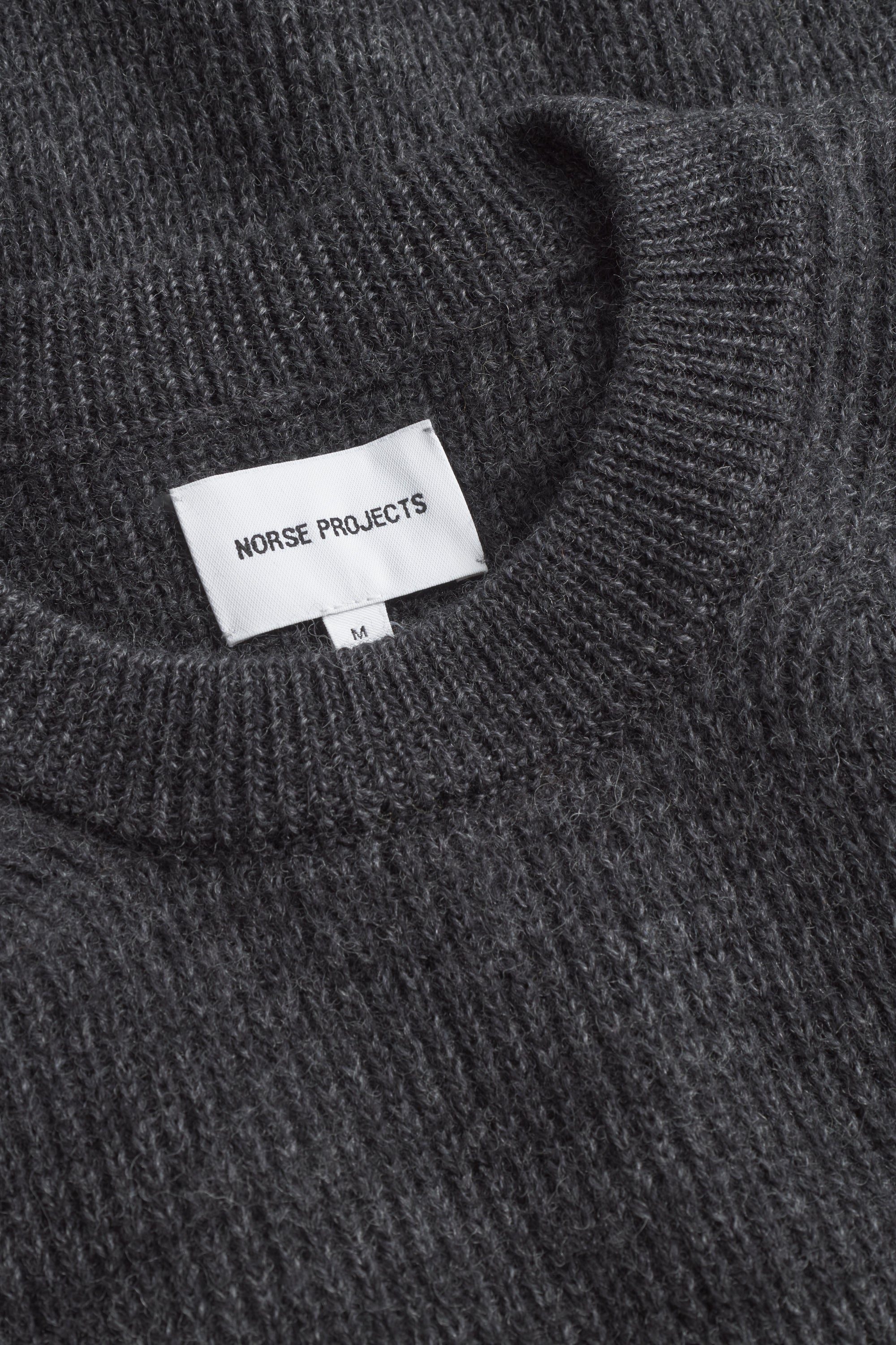 Henning Cotton Wool Rib Sweater - Dark Grey Melange-Norse Projects-W2 Store