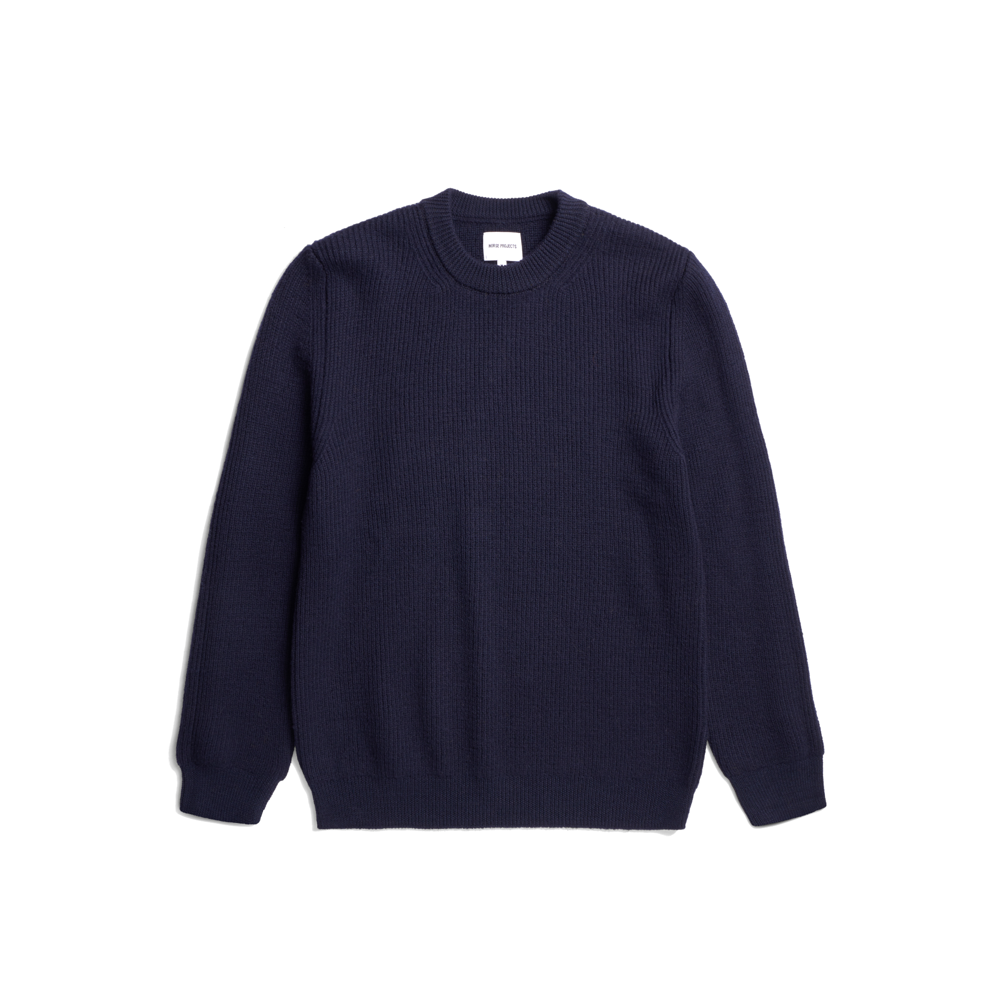 Henning Cotton Wool Rib Sweater - Dark Navy-Norse Projects-W2 Store
