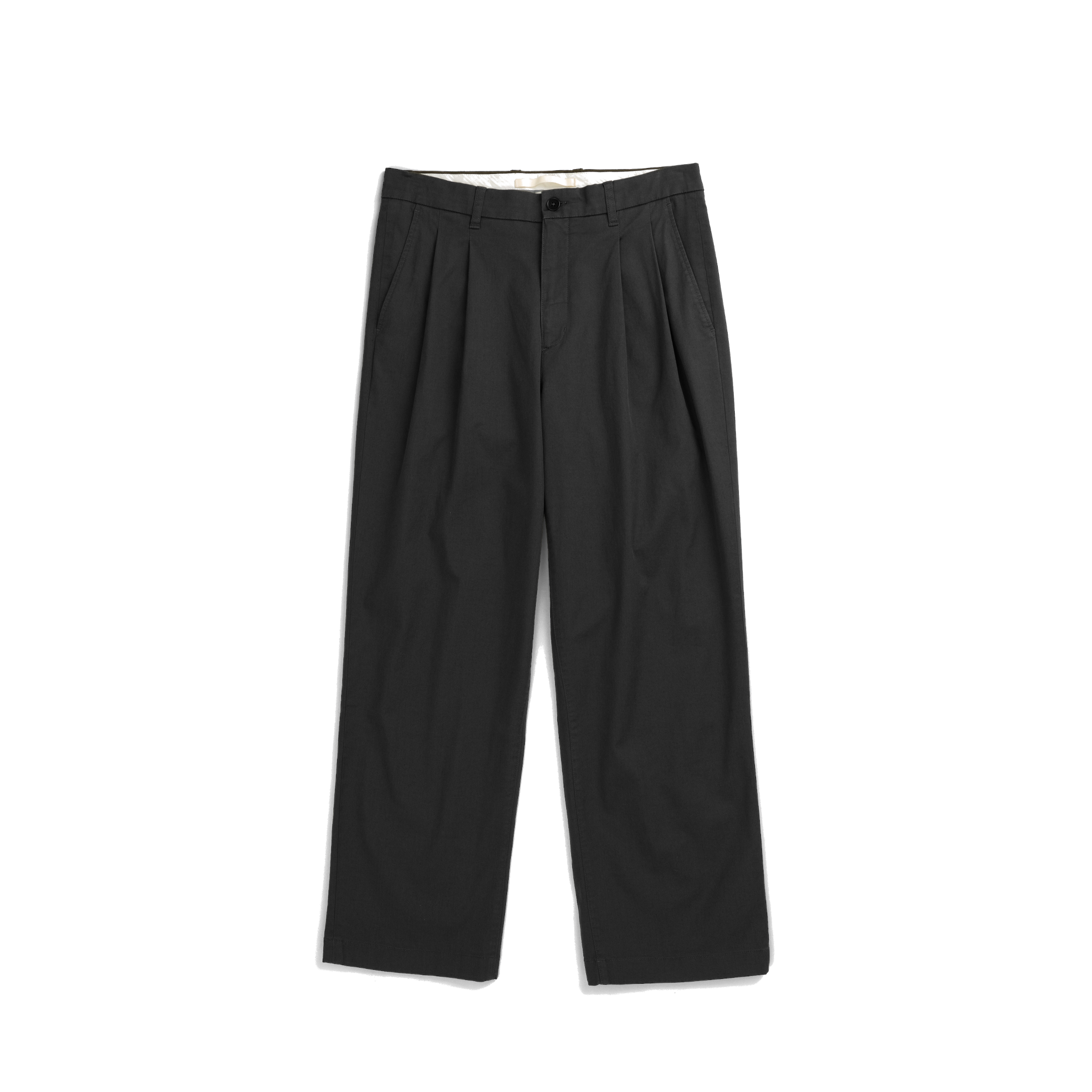 Hestur Relaxed Twill Pleated Trouser - Black-Norse Projects-W2 Store