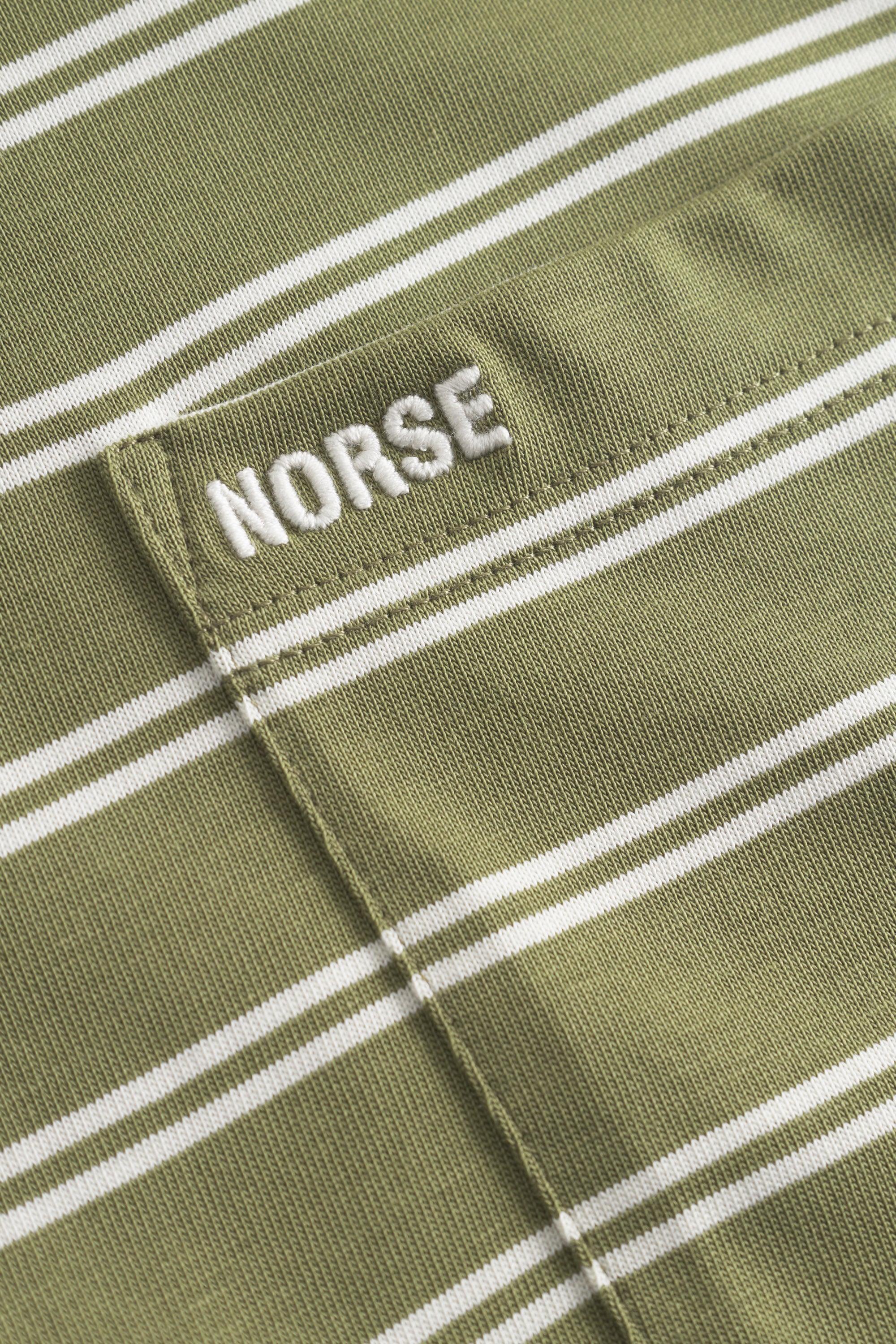Holger Organic Sailor Stripe Pocket T-Shirt - Moss Green-Norse Projects-W2 Store
