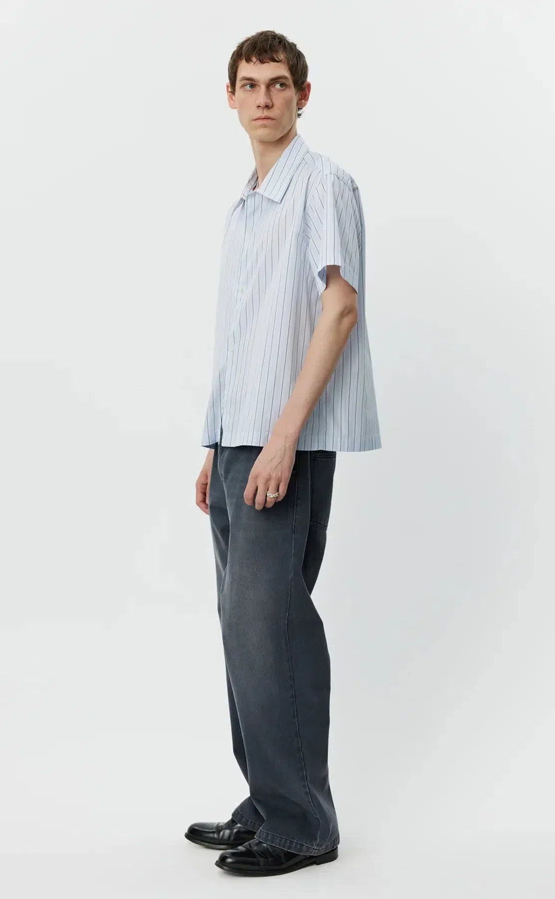 Holiday Shirt - Light Blue Banker Stripe-mfpen-W2 Store
