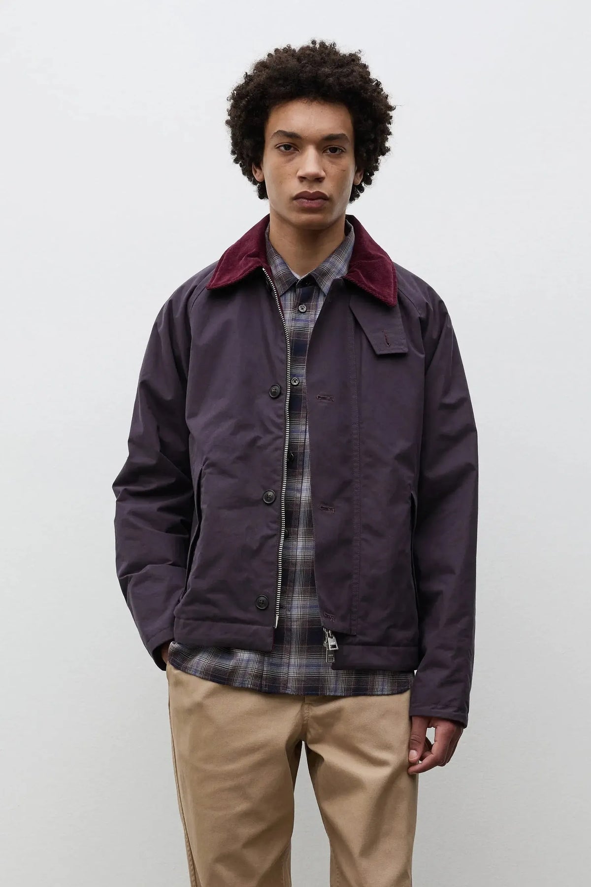 Holmen Wax Raglan Insulated Jacket - Darkest Purple-Norse Projects-W2 Store
