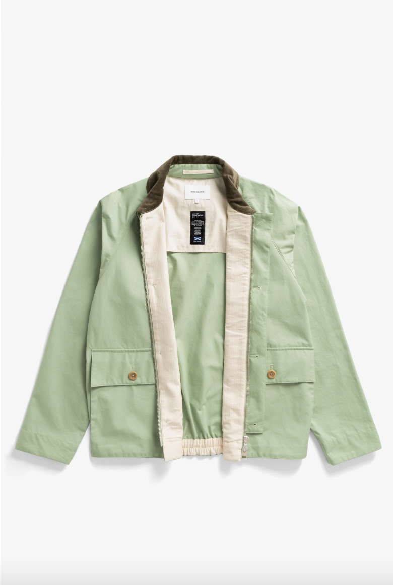 Holmen Wax Raglan Light Jacket - Basil-Norse Projects-W2 Store