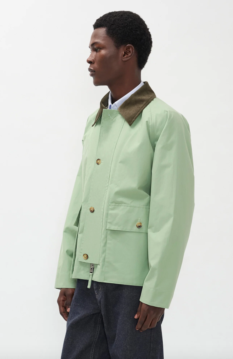 Holmen Wax Raglan Light Jacket - Basil-Norse Projects-W2 Store