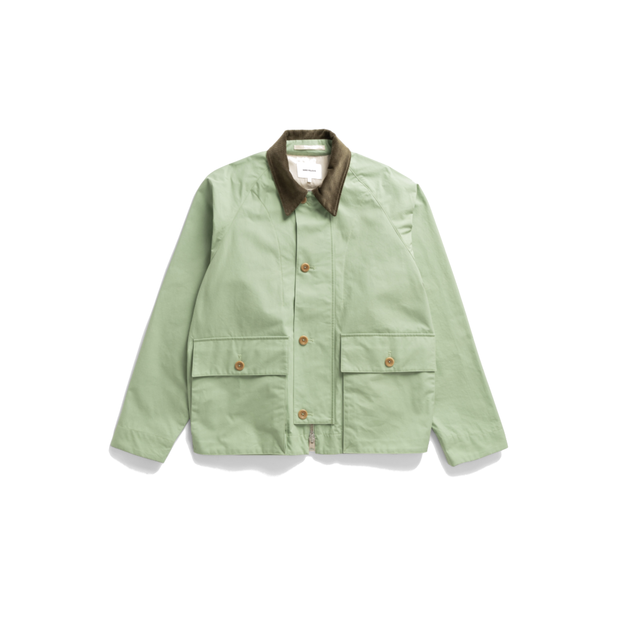 Holmen Wax Raglan Light Jacket - Basil-Norse Projects-W2 Store