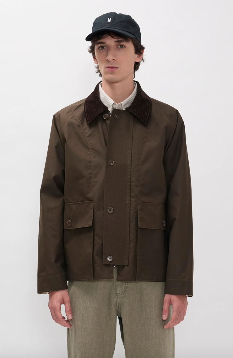 Holmen Wax Raglan Light Jacket - Delicioso Brown-Norse Projects-W2 Store