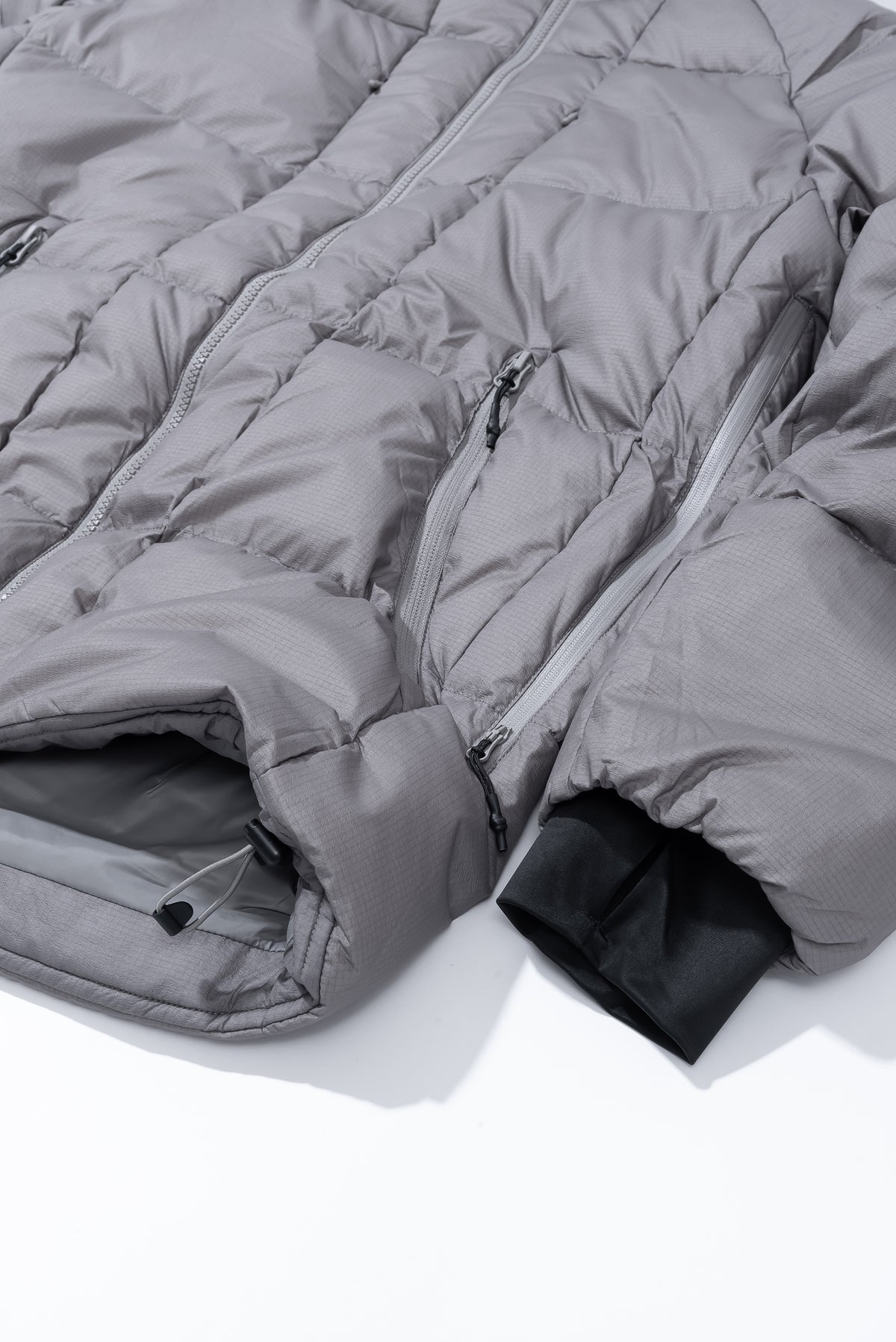 Horizon Hooded Down Jacket - Slate Brown-Hiking Patrol-W2 Store