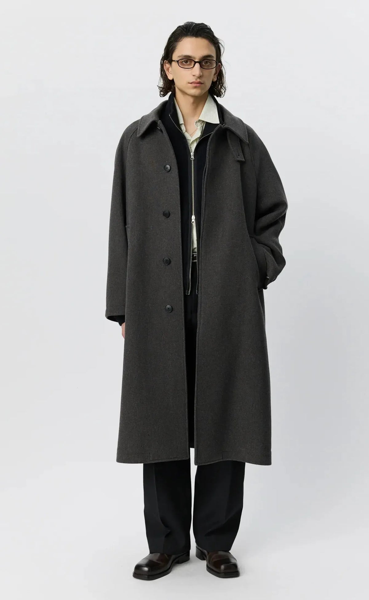 Installation Coat - Ash Brown Recycled Wool-mfpen-W2 Store