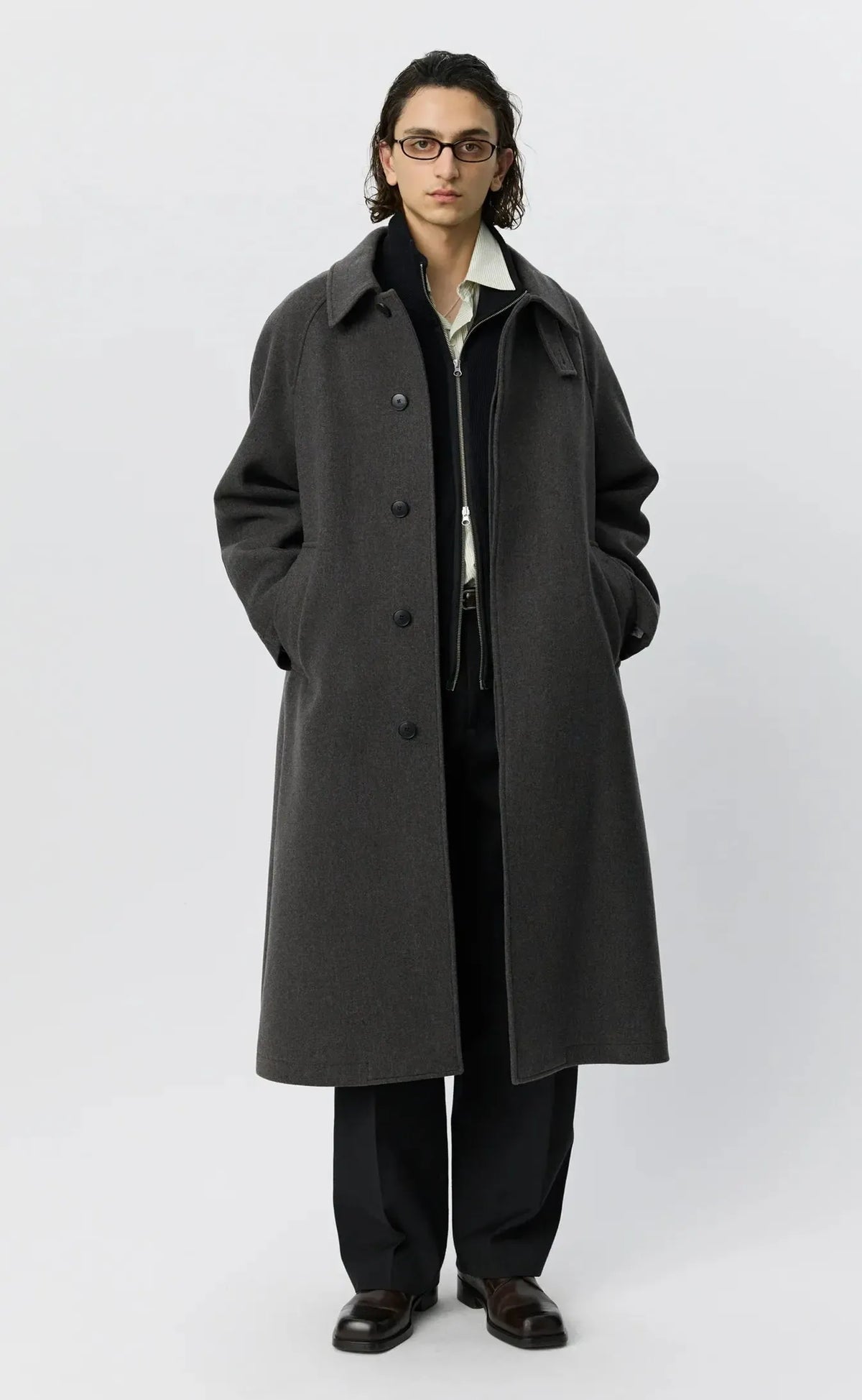 Installation Coat - Ash Brown Recycled Wool-mfpen-W2 Store