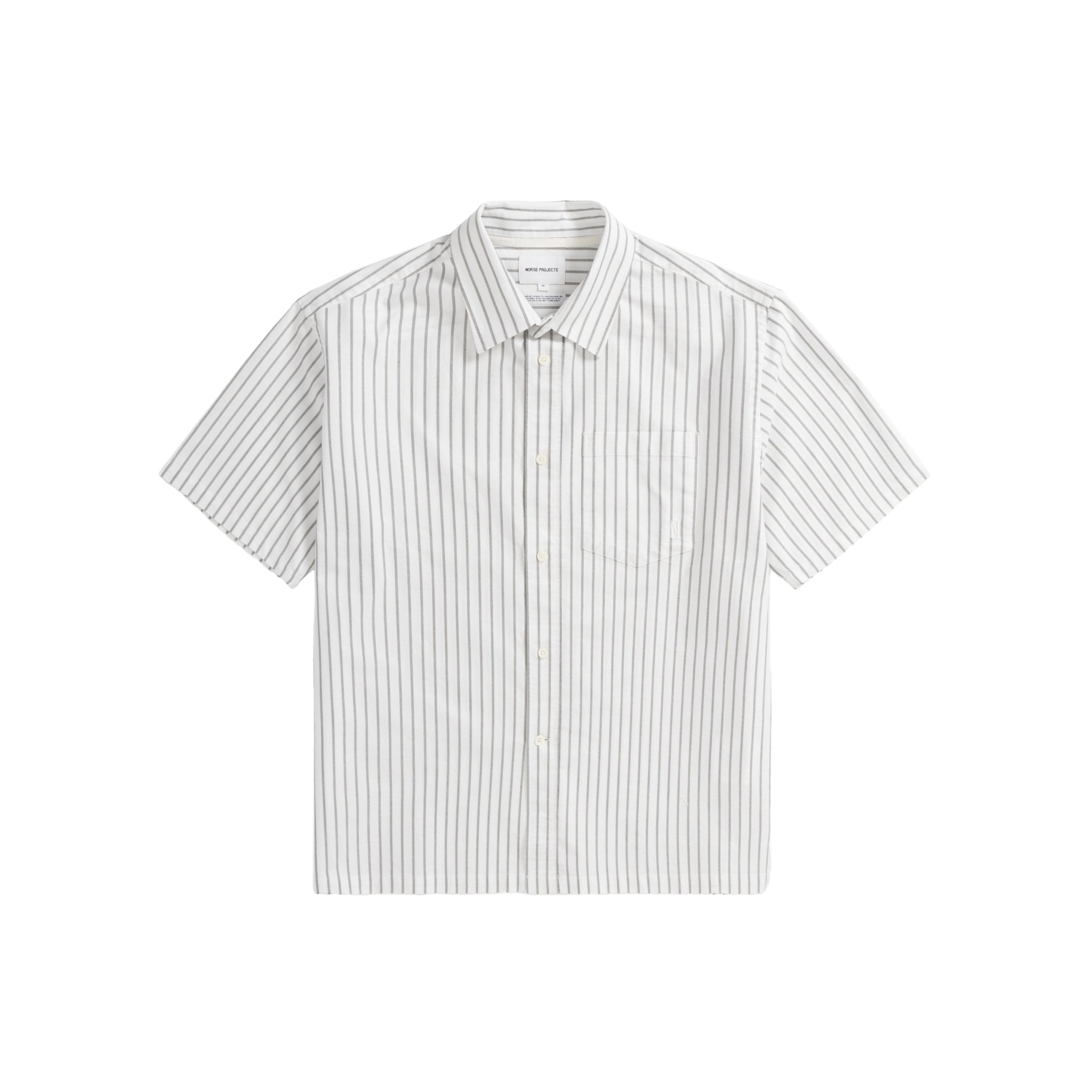 Ivan Relaxed Organic Oxford Monogram Shirt - Spruce Green-Norse Projects-W2 Store