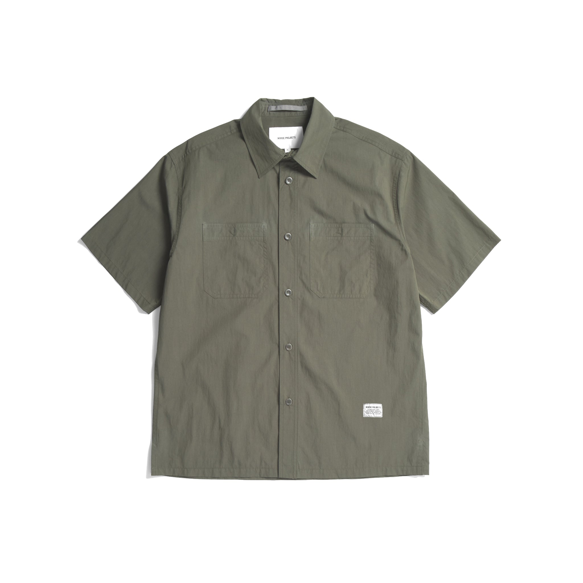 Ivan Tech Poplin SS Shirt - Ivy Green-Norse Projects-W2 Store