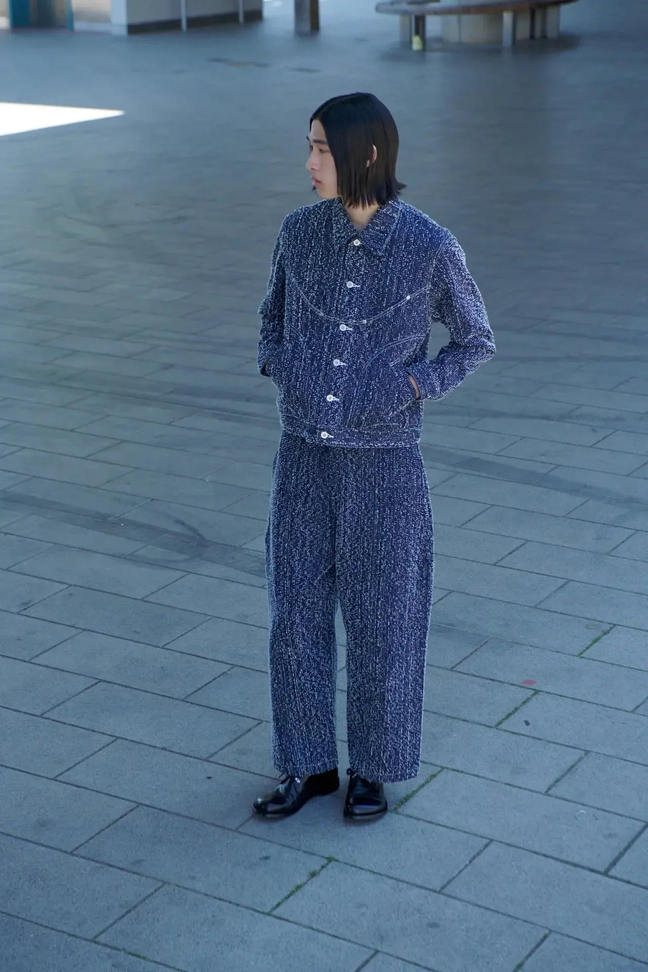 Jiji Jacket Denim - Snow Nep-Sage Nation-W2 Store