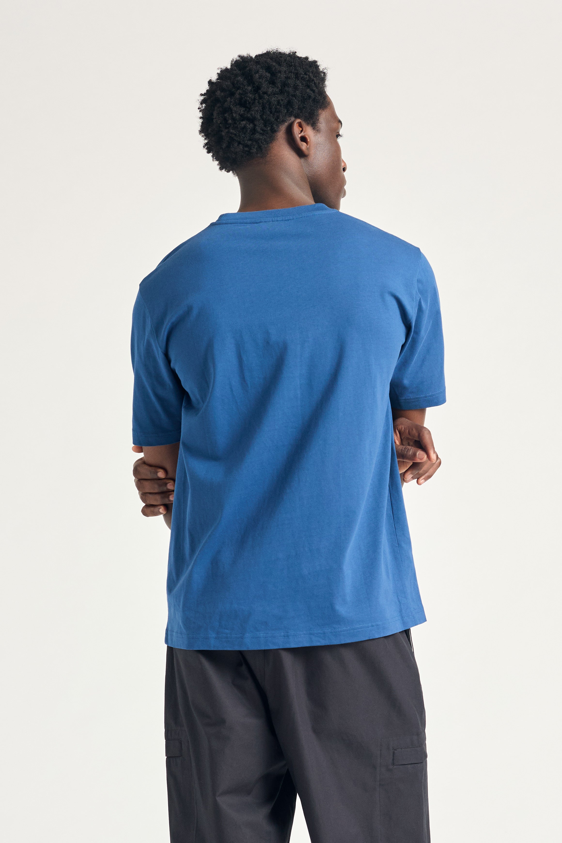 Johannes Organic Norse Logo Print T-shirt - Estate Blue-Norse Projects-W2 Store