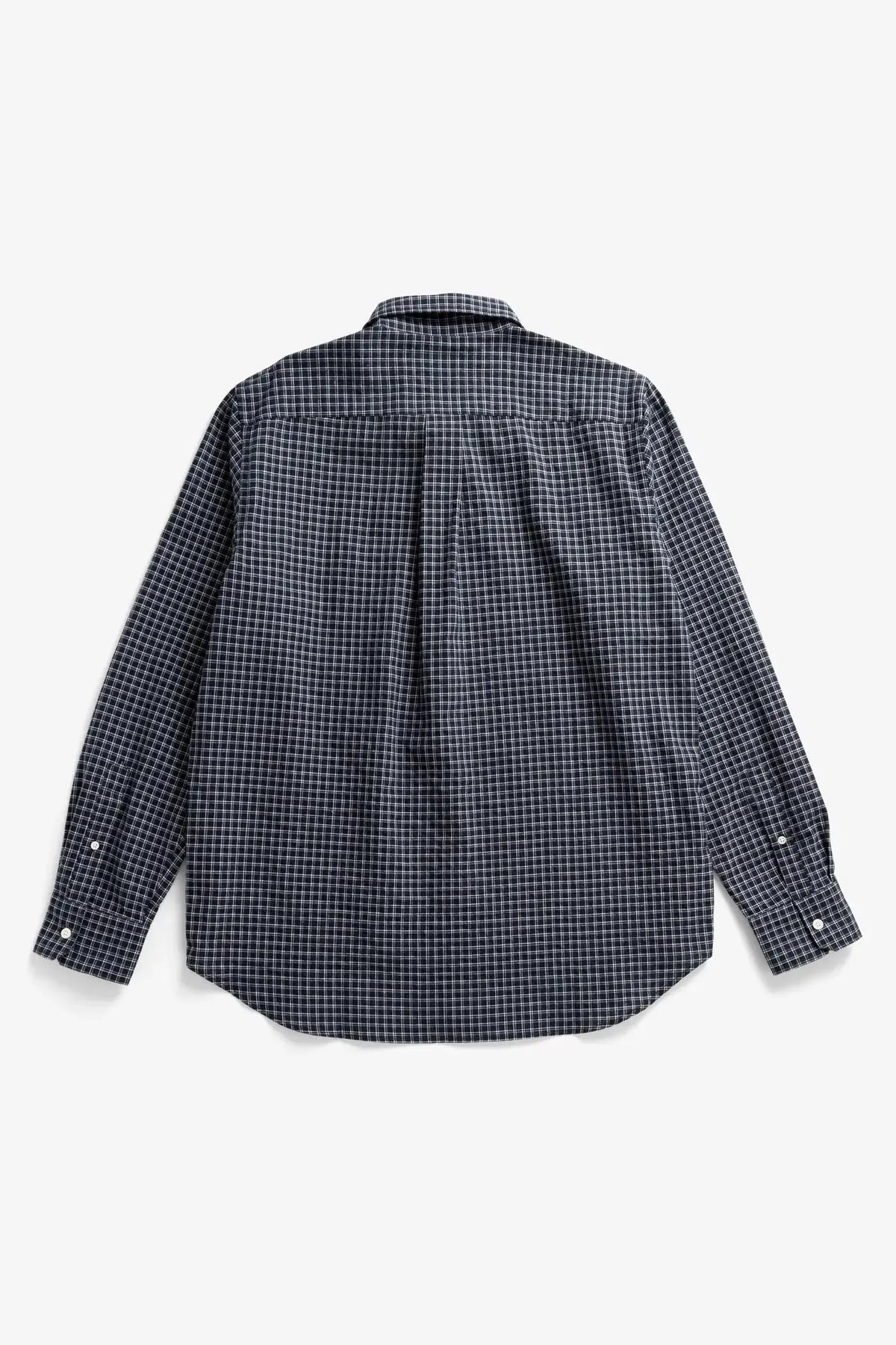 Kongshoved Check Relaxed Shirt - Dark Navy Check-Norse Projects-W2 Store