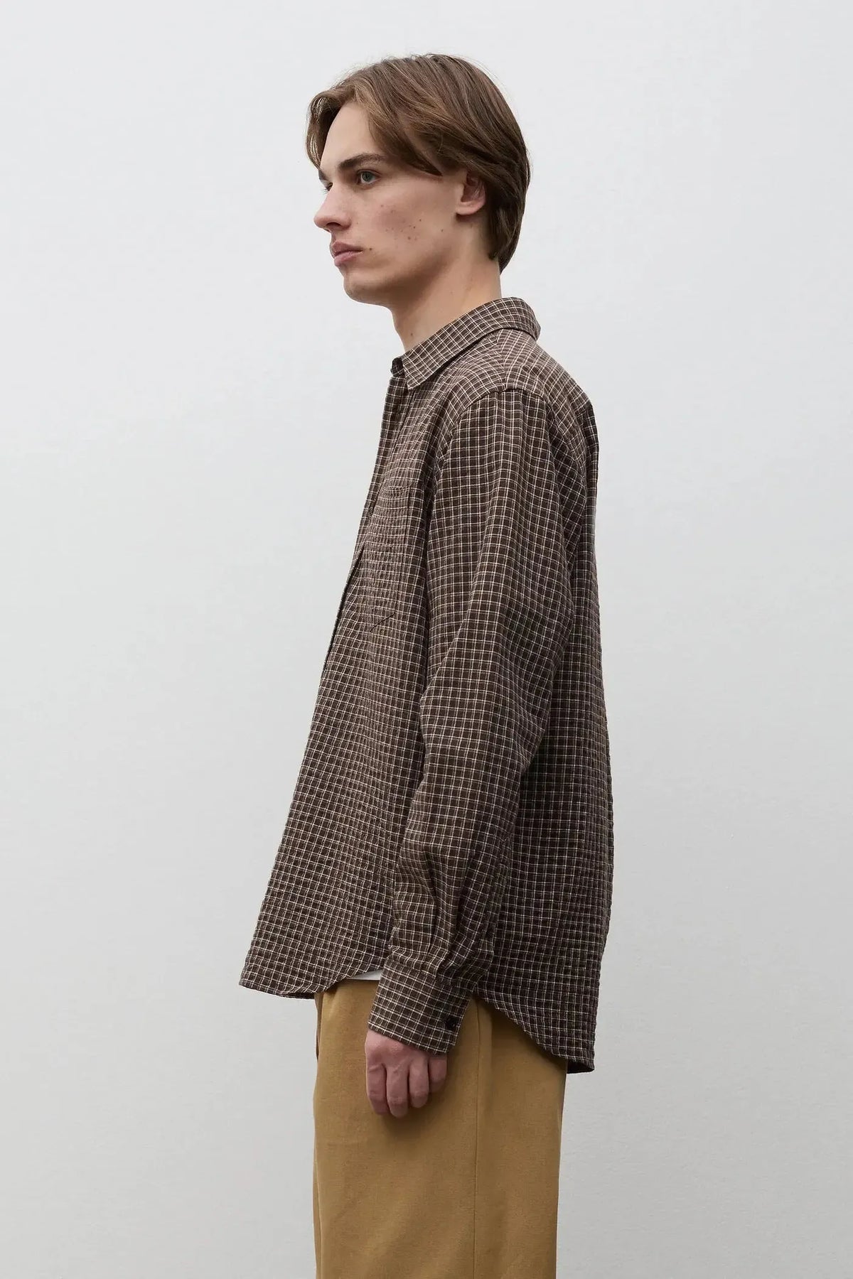 Kongshoved Check Relaxed Shirt - Delicioso Brown-Norse Projects-W2 Store