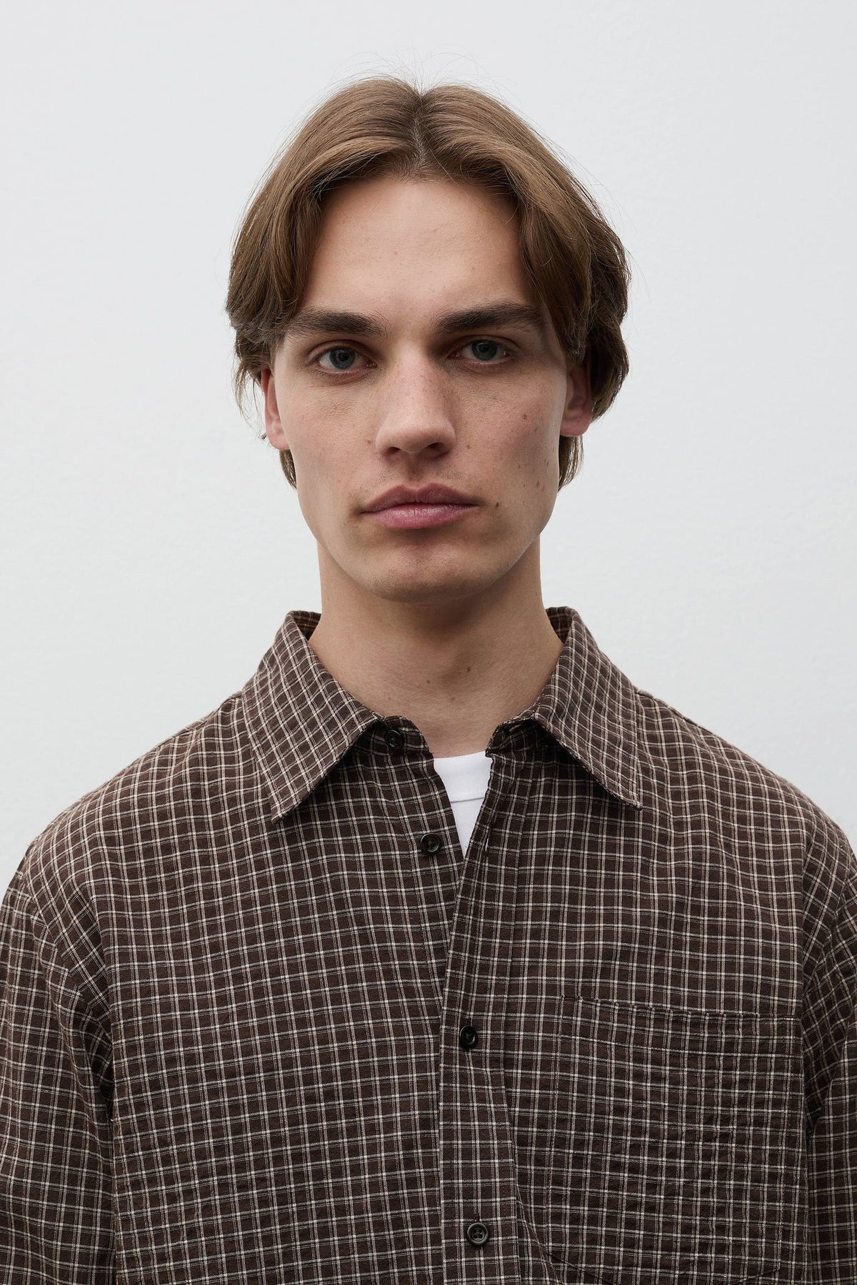 Kongshoved Check Relaxed Shirt - Delicioso Brown-Norse Projects-W2 Store
