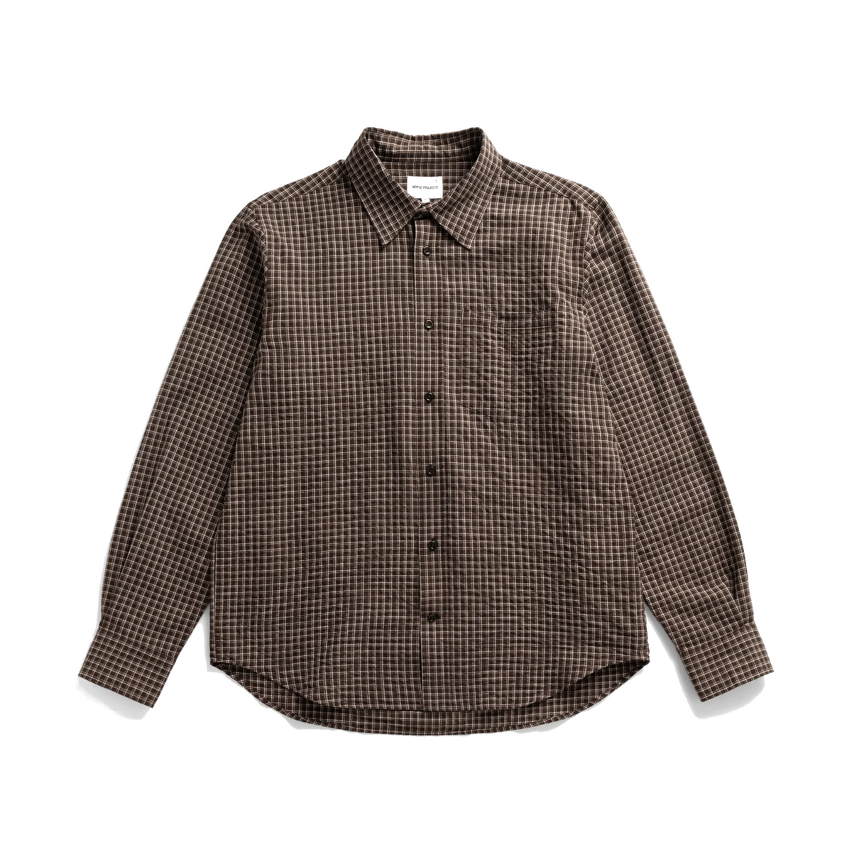 Kongshoved Check Relaxed Shirt - Delicioso Brown-Norse Projects-W2 Store