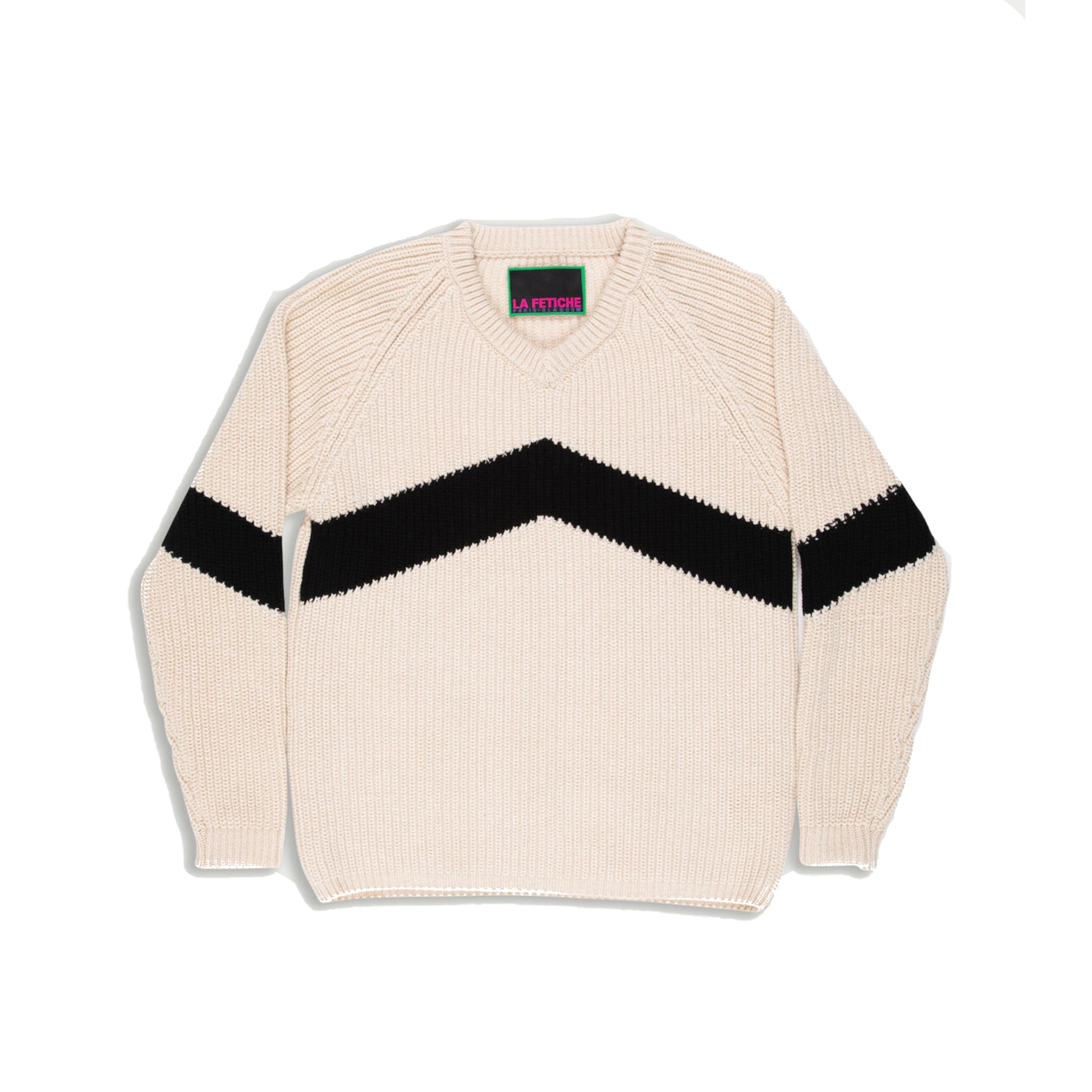 La Fetiche Joe Sweater - Ecru/Black-La Fetiche Archive-W2 Store