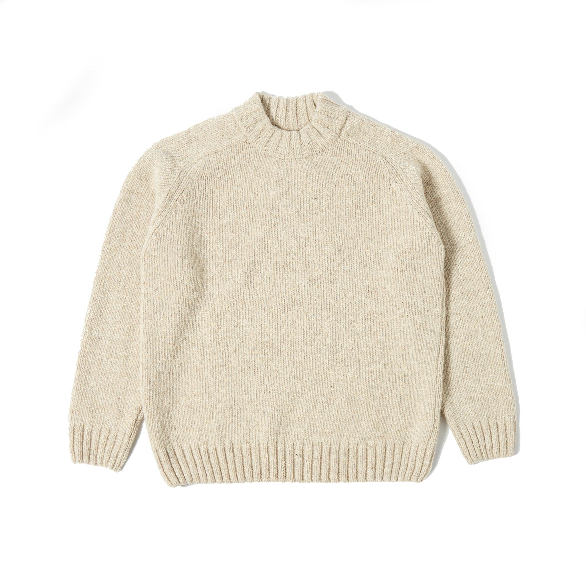 Lambswool Fleck Vincent Turtle Neck - Stone-Universal Works-W2 Store
