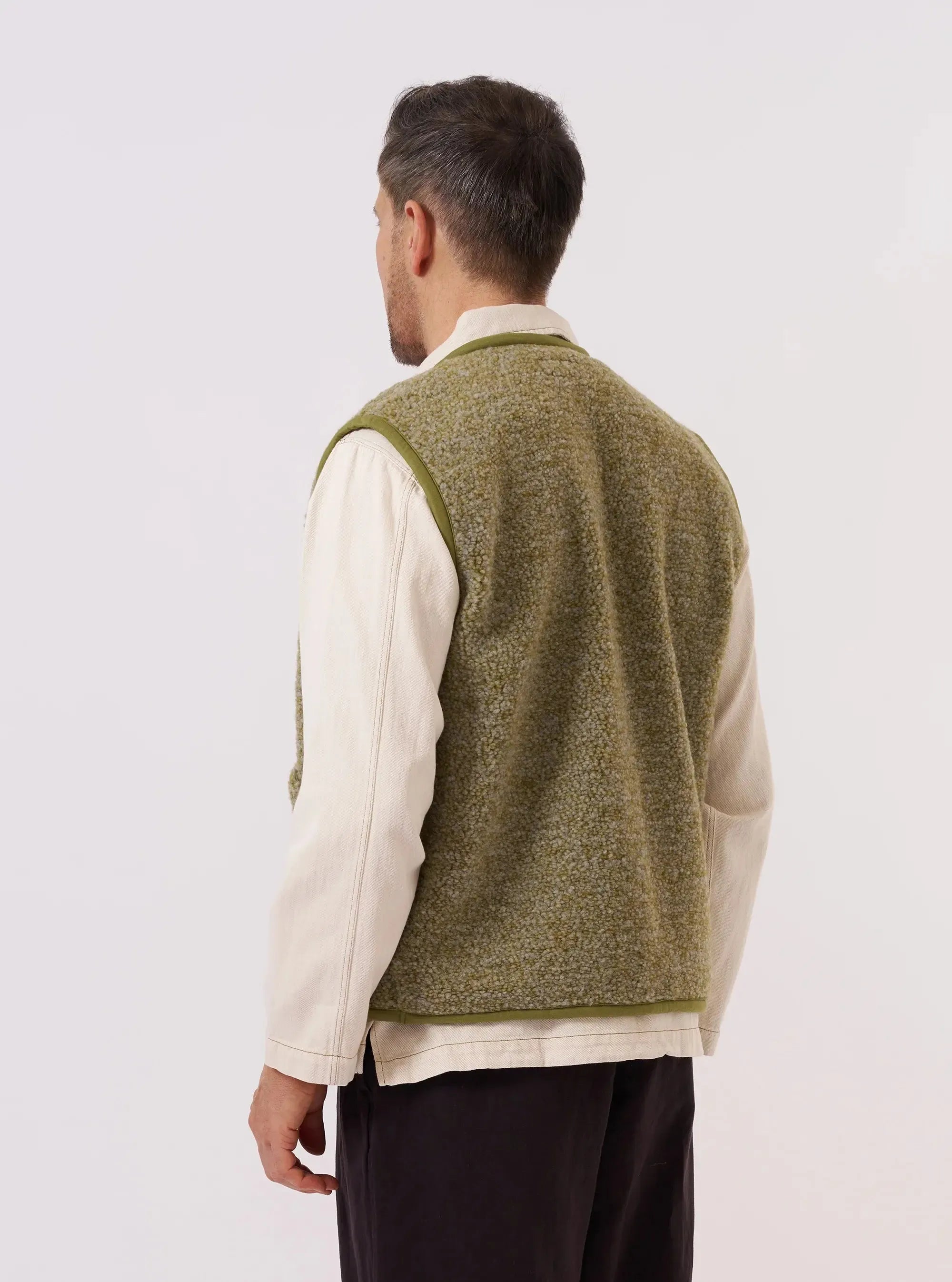 Lancaster Gilet Alvar Fleece - Light Olive-Universal Works-W2 Store