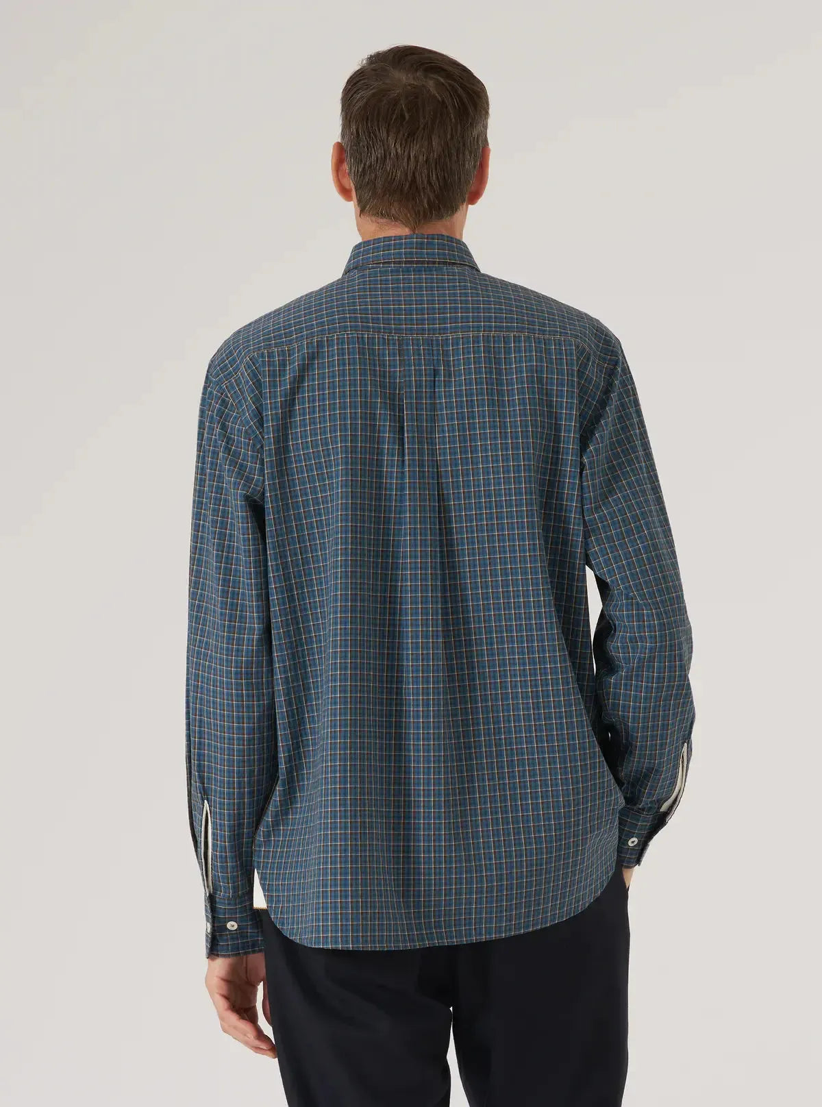Lazy Day Shirt Shiro Check - Blue-Universal Works-W2 Store