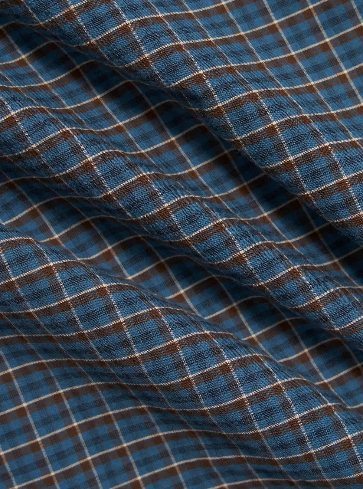Lazy Day Shirt Shiro Check - Blue-Universal Works-W2 Store